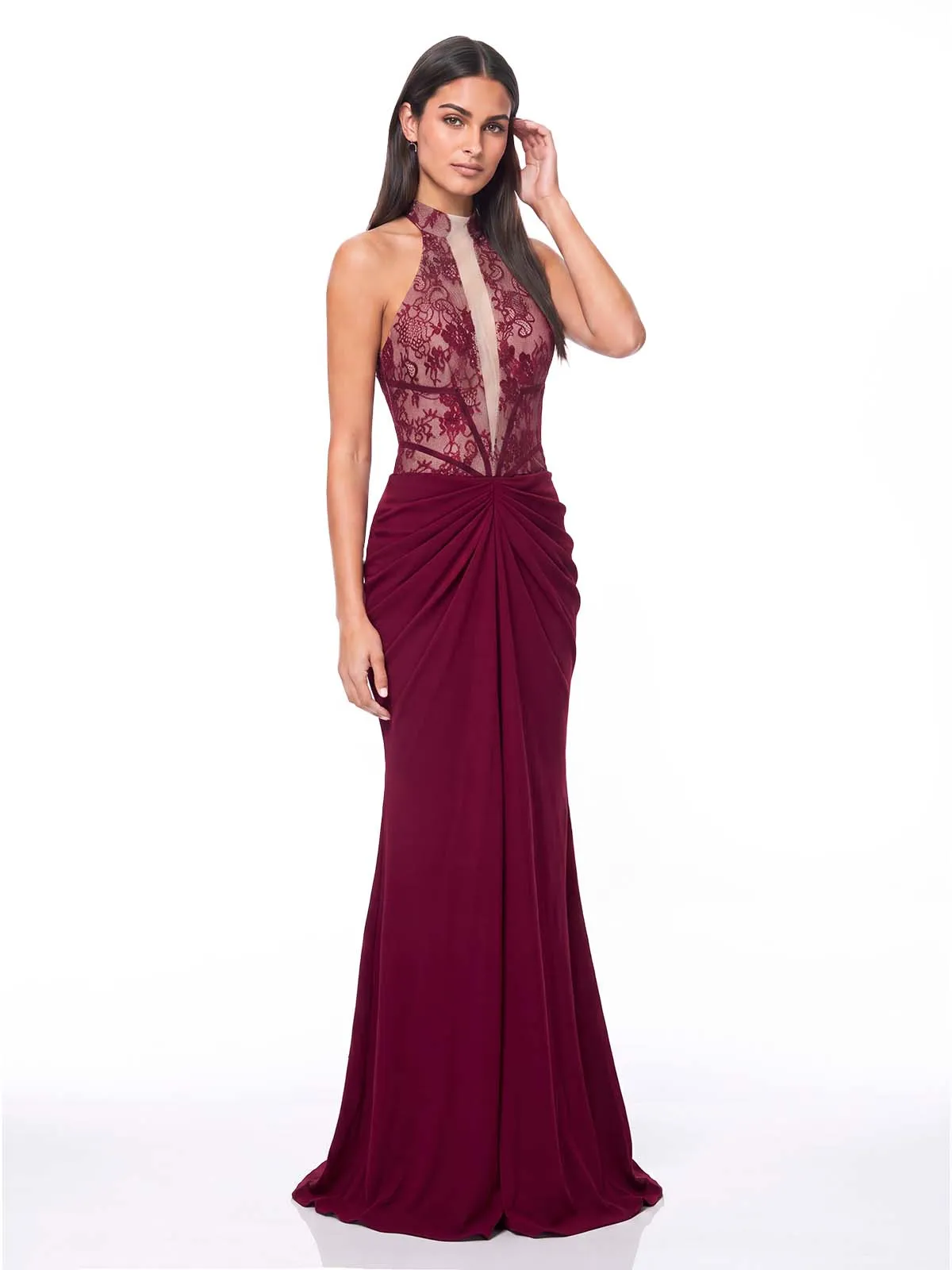 Maviron Lace Ruched Maxi Dress sold by Mew Mews product image thumbnail 2