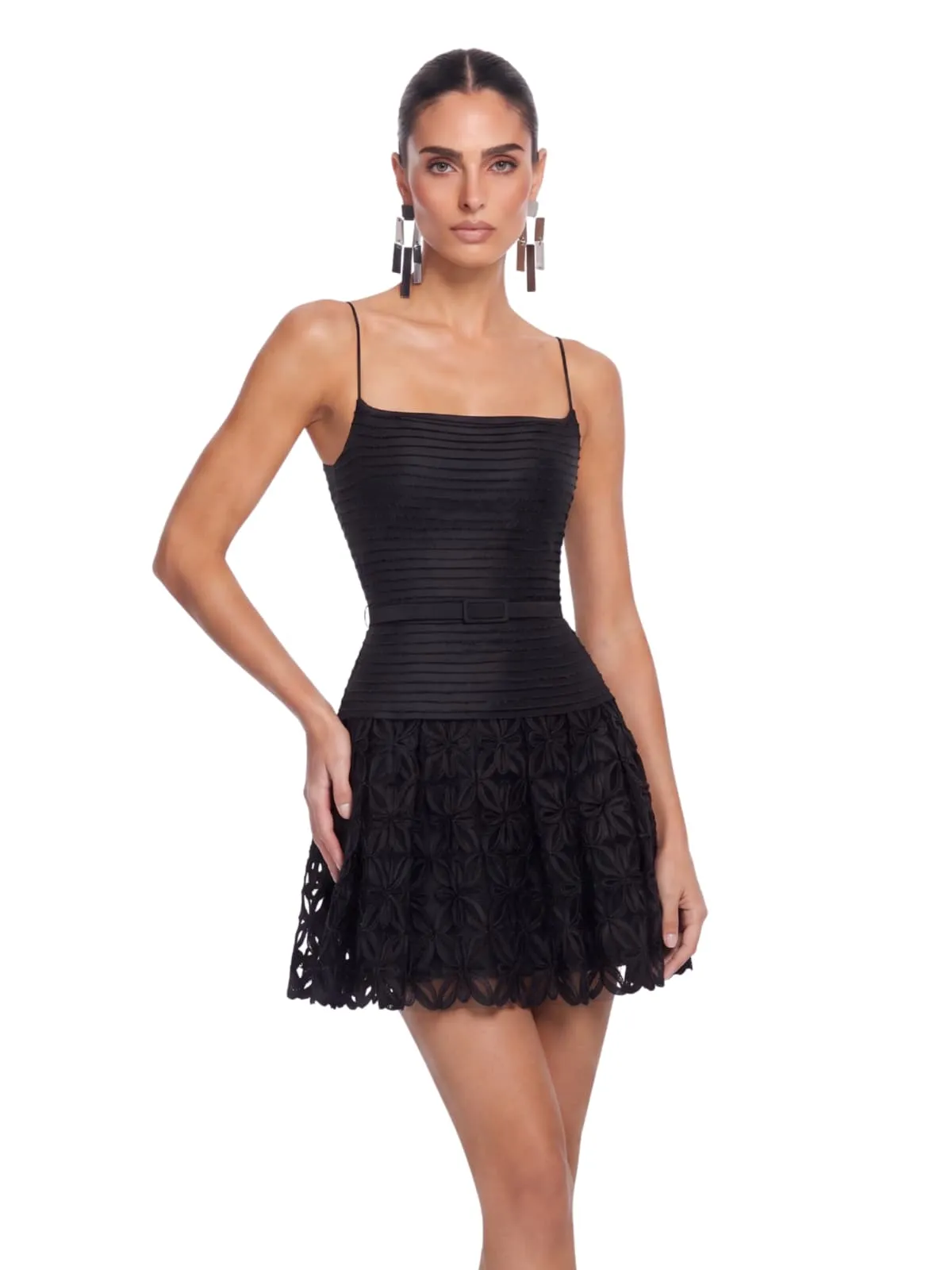 Alvora Spaghetti Floral Flared Mini Dress sold by Mew Mews product image thumbnail 2