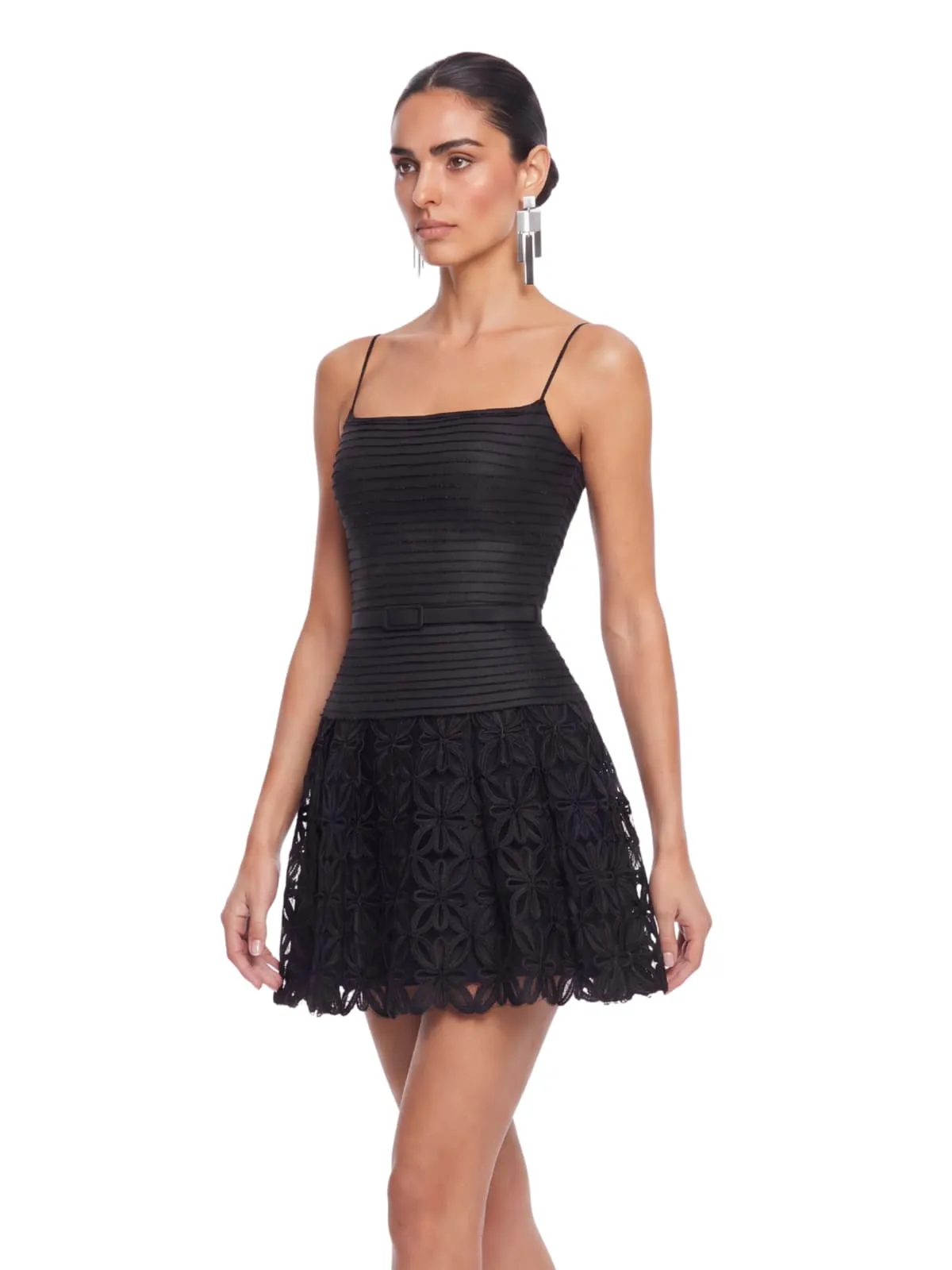 Alvora Spaghetti Floral Flared Mini Dress sold by Mew Mews product image thumbnail 3