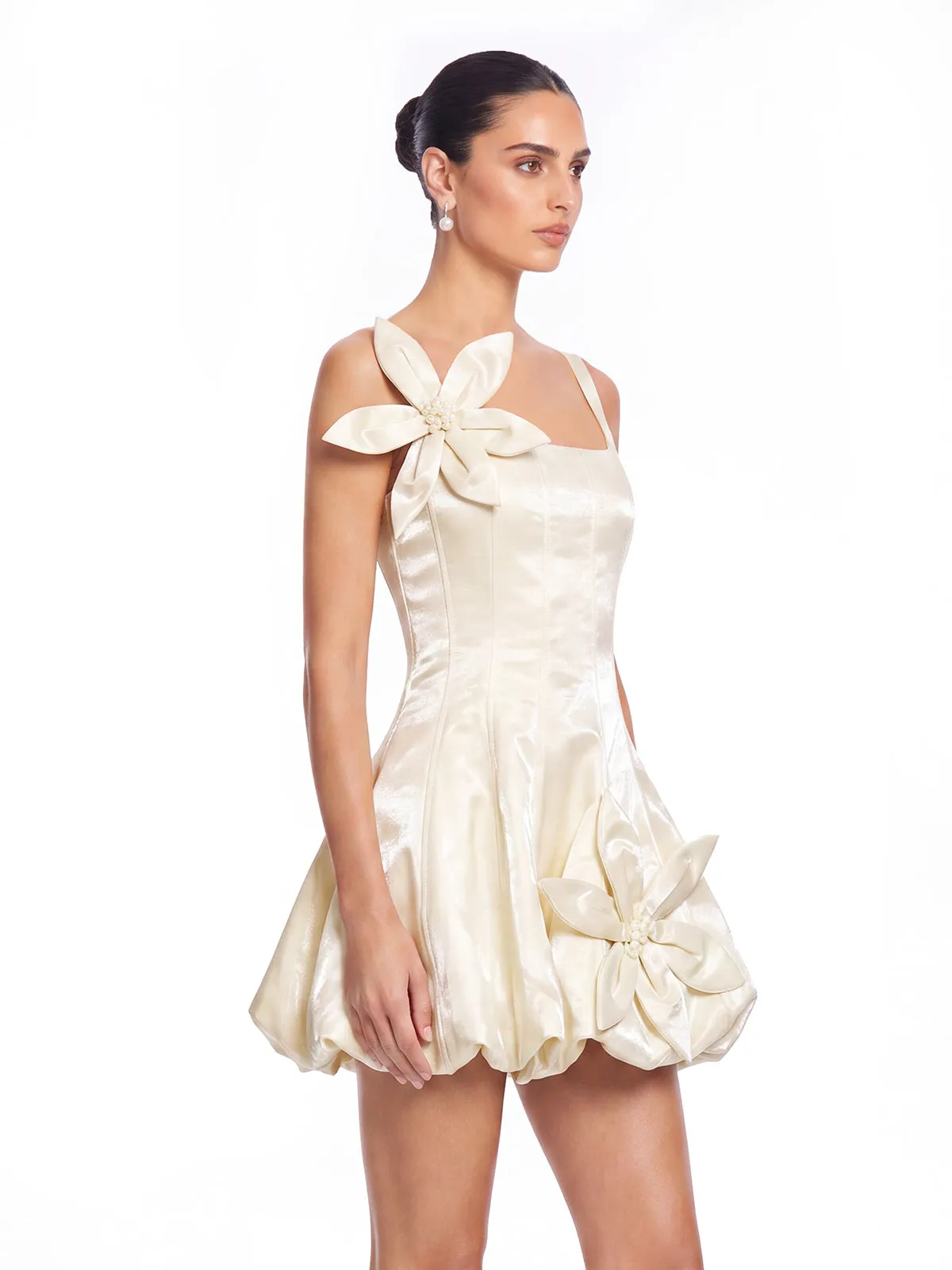 Fenlora Flower Bubble Mini Dress sold by Mew Mews product image thumbnail 2