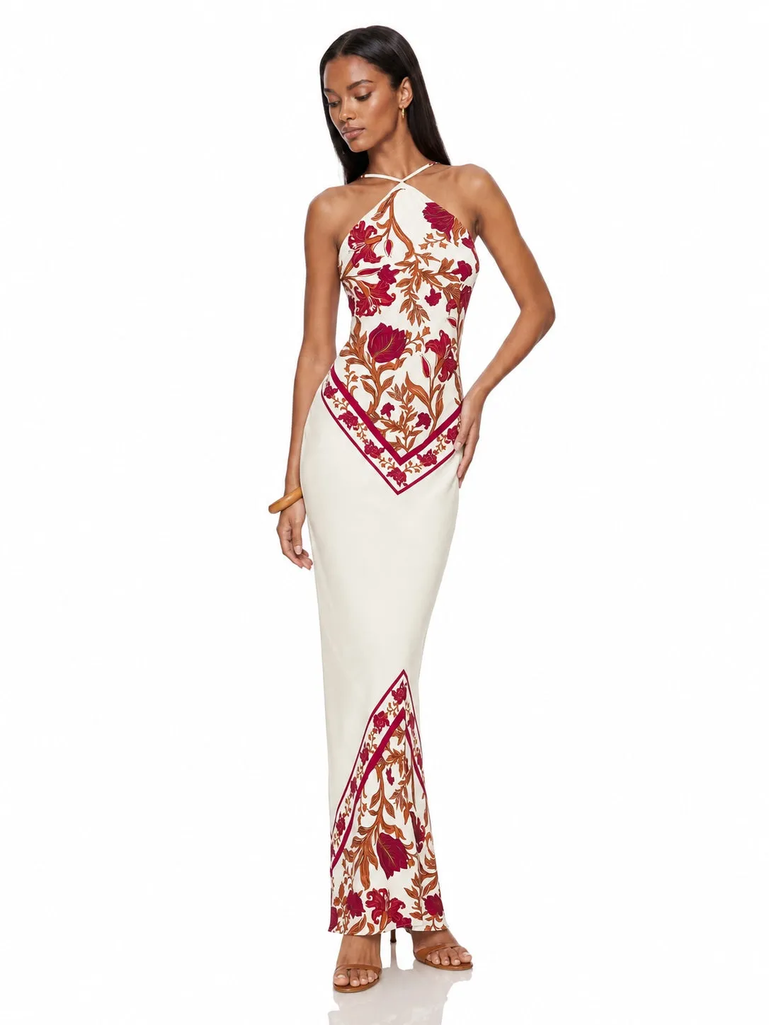 Virella Halterneck Floral Maxi Dress sold by Mew Mews product image thumbnail 2