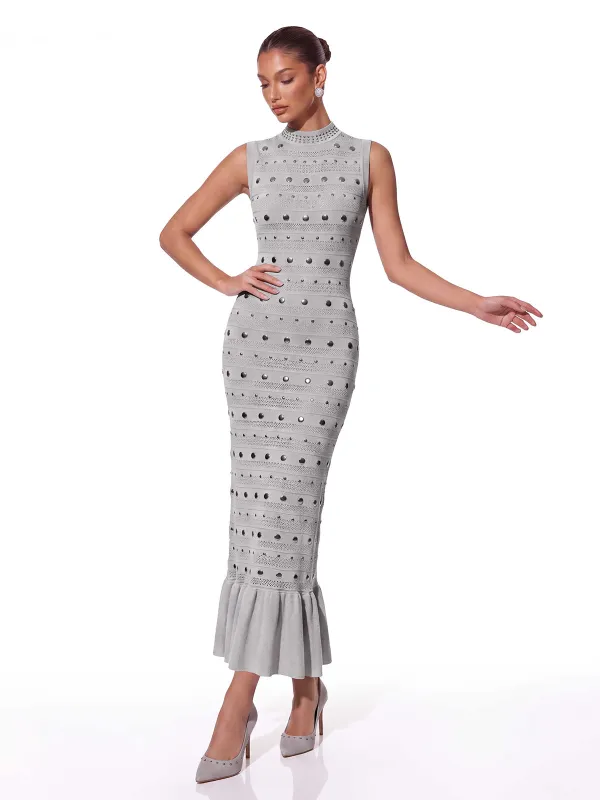 Sylora Sleeveless Knitted Maxi Dress made by Mew Mews