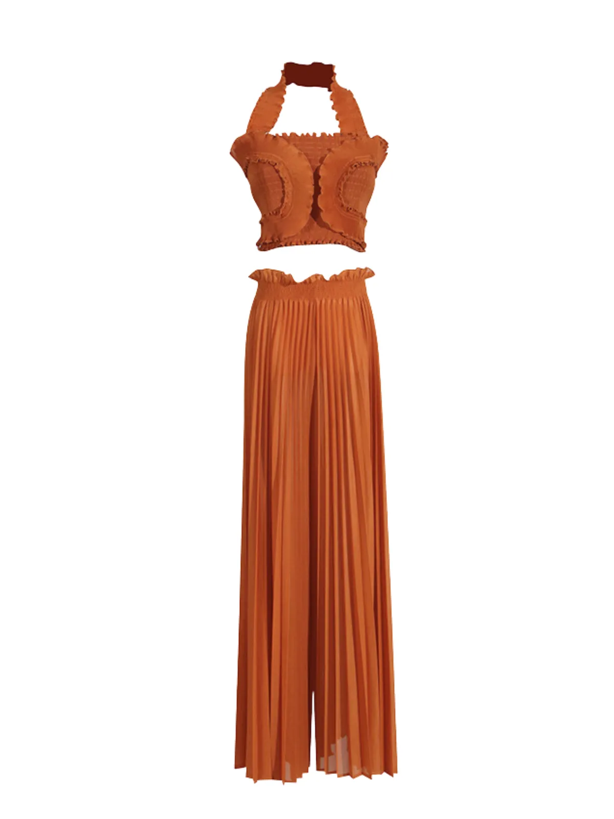 Meravio Halterneck Pleated Pants Set sold by Mew Mews product image thumbnail 5