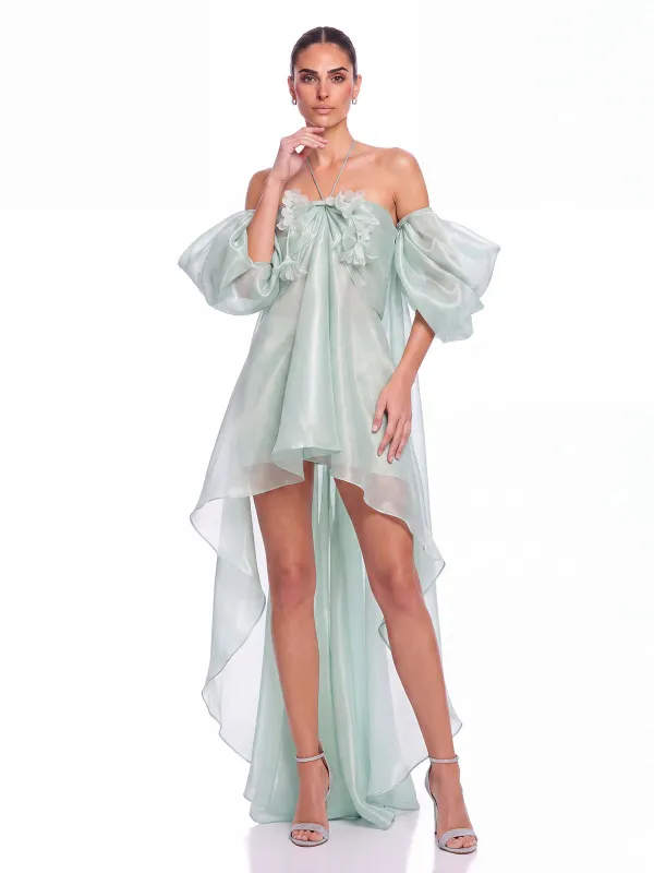Selvira Halterneck High Low Dress made by Mew Mews