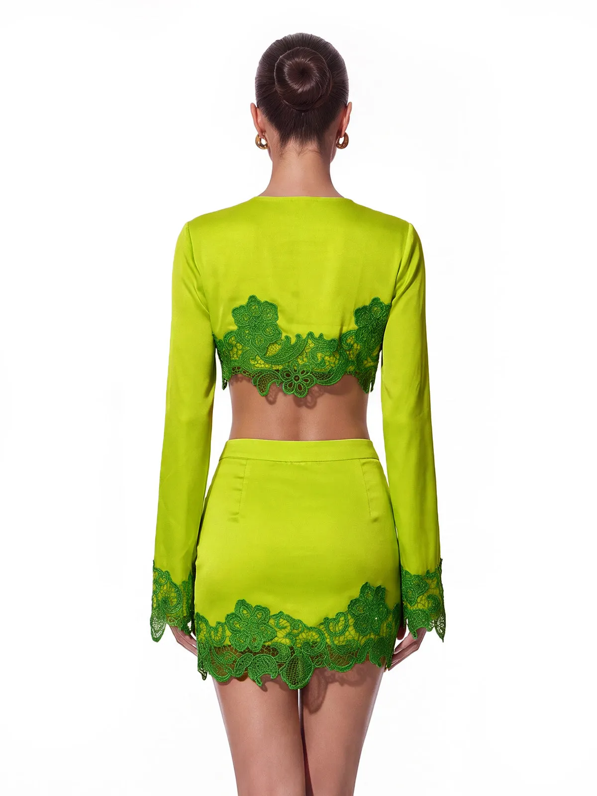 Fumiko Long Sleeve Flower Skirt Set sold by Mew Mews product image thumbnail 4