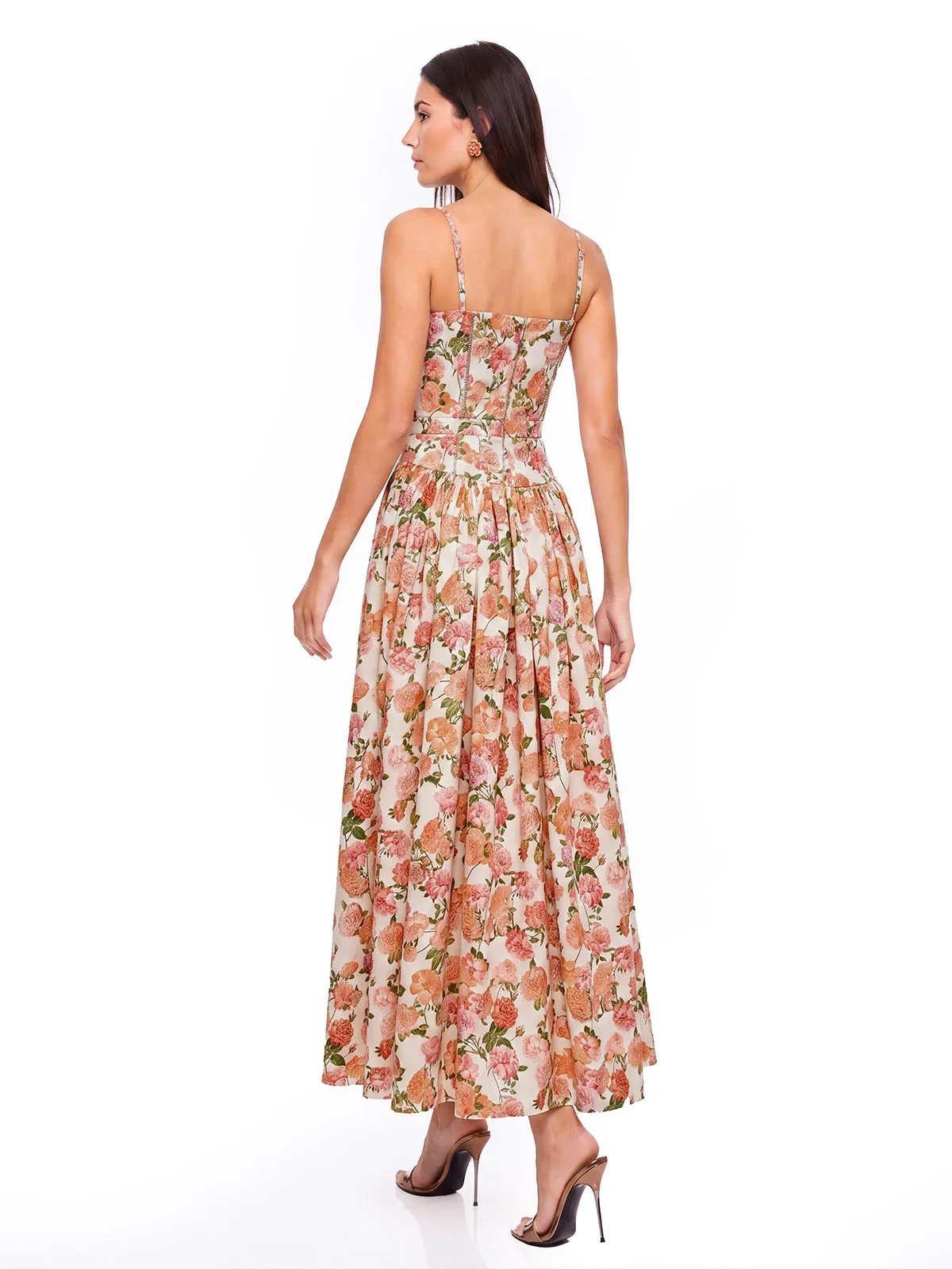Gaia Spaghetti Floral Midi Dress sold by Mew Mews product image thumbnail 4