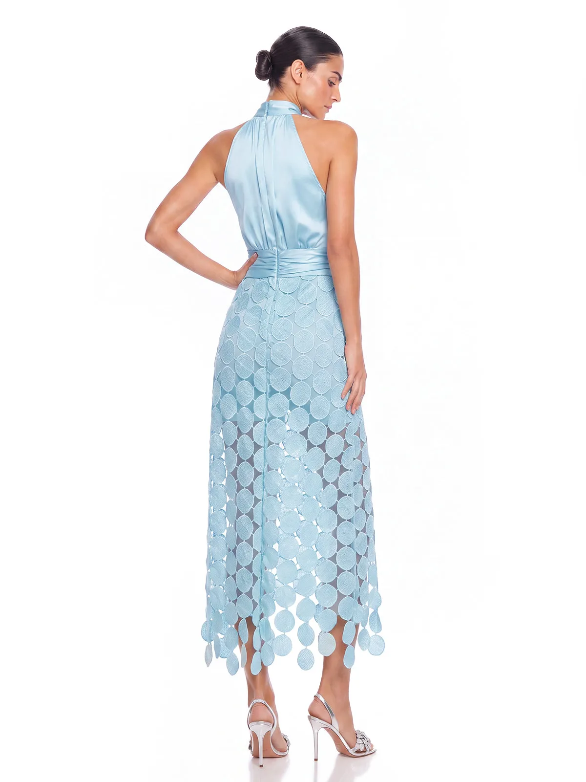 Halle Sleeveless Satin Midi Dress sold by Mew Mews product image thumbnail 4