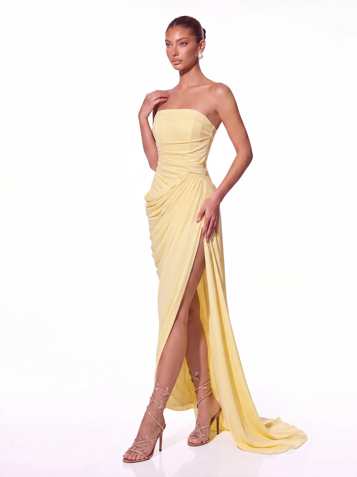 Irina Strapless Split Maxi Dress sold by Mew Mews product image thumbnail 3