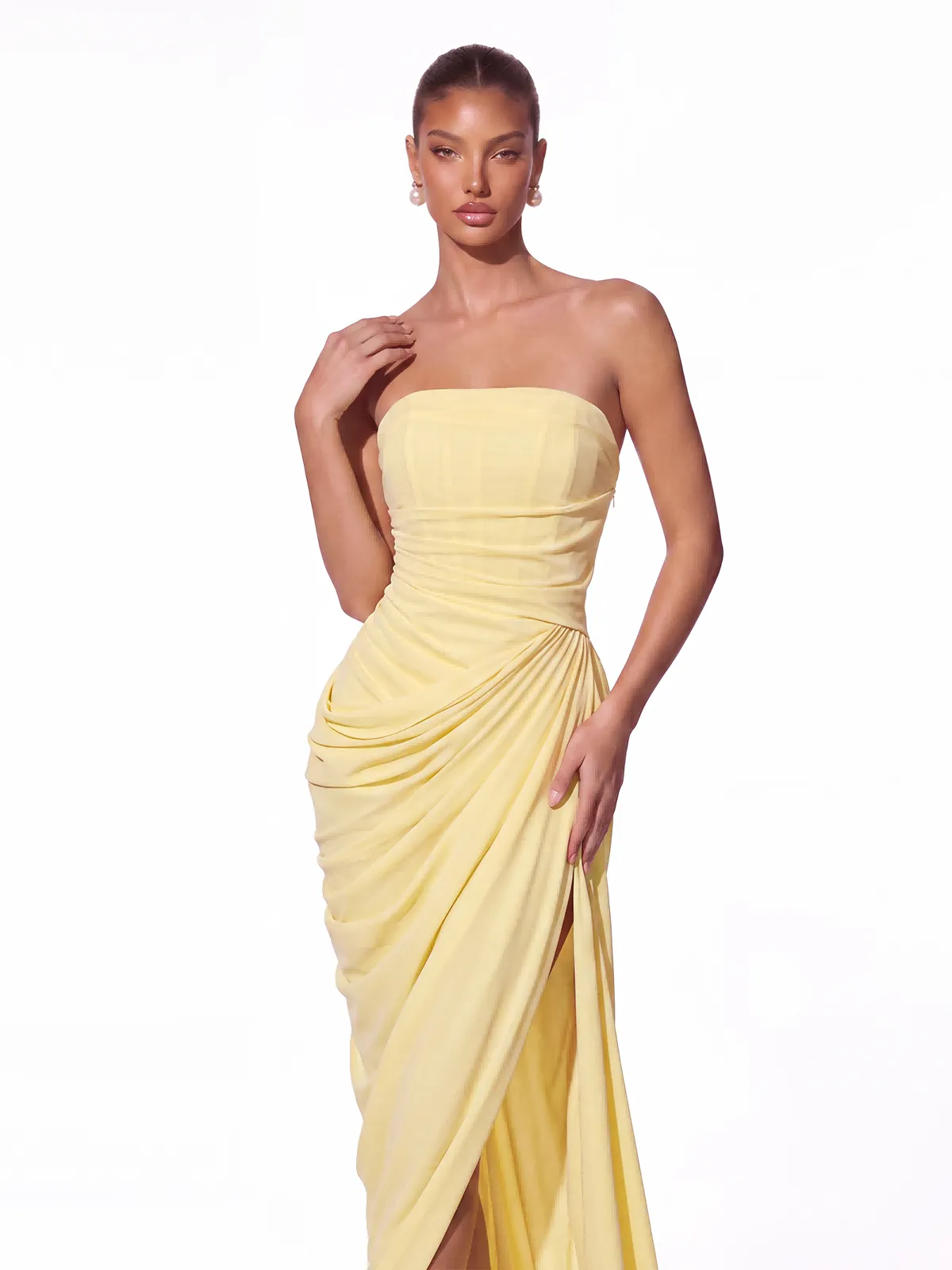 Irina Strapless Split Maxi Dress sold by Mew Mews product image thumbnail 2