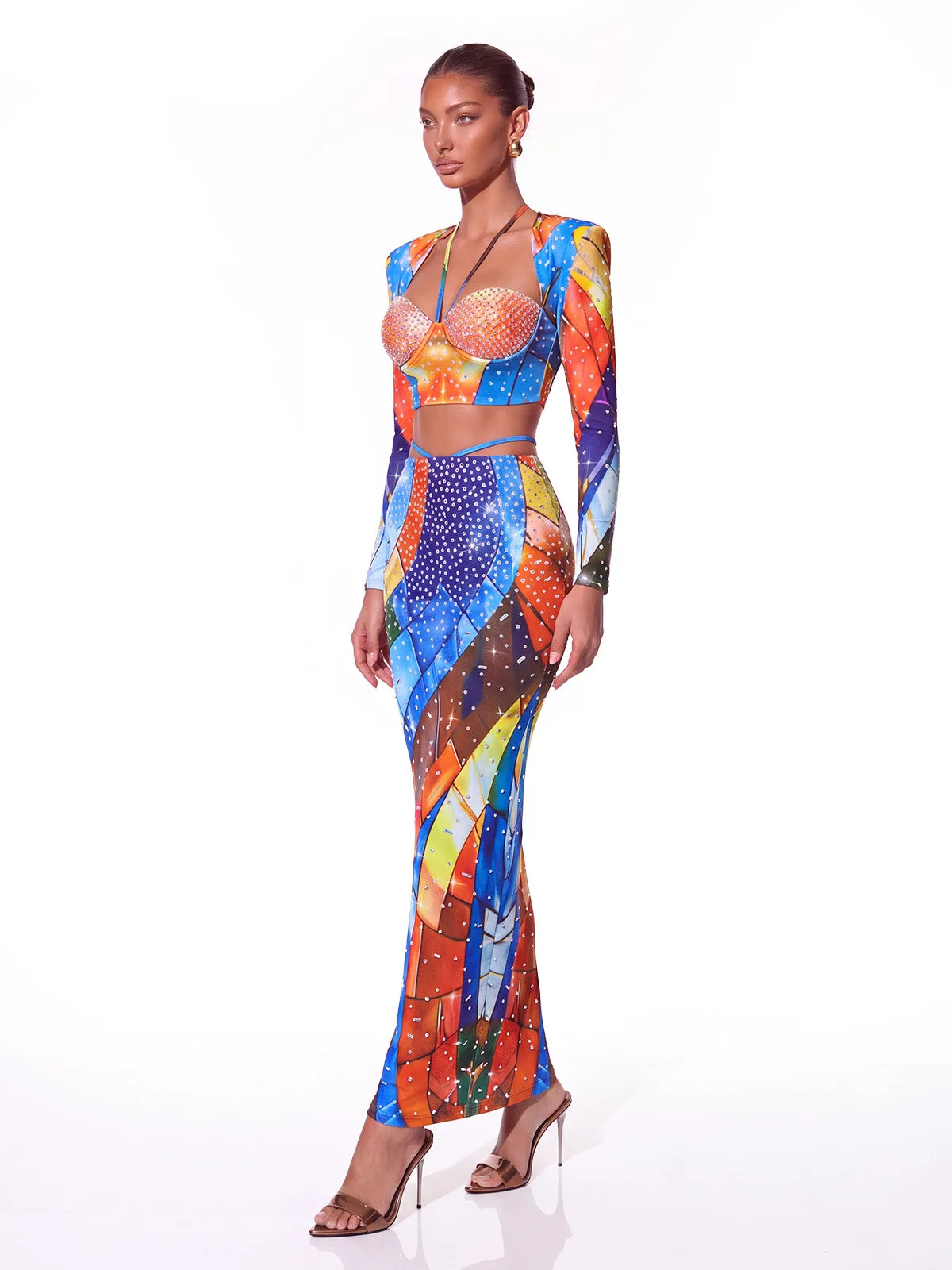 Coralis Rhinestone Skirt Set sold by Mew Mews product image thumbnail 3