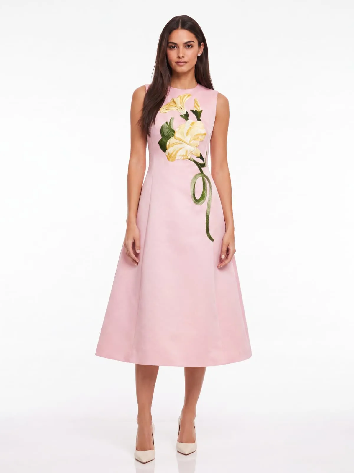 Daryne Sleeveless Flower Midi Dress sold by Mew Mews product image thumbnail 2