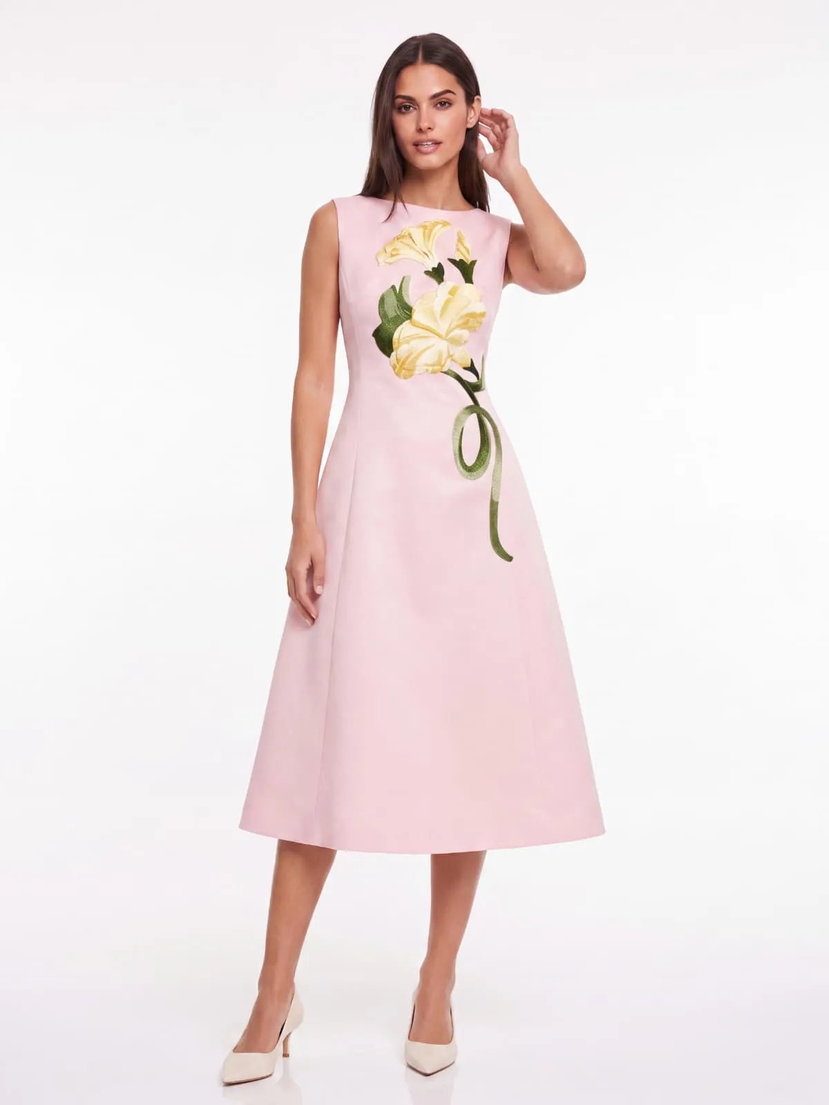 Daryne Sleeveless Flower Midi Dress sold by Mew Mews