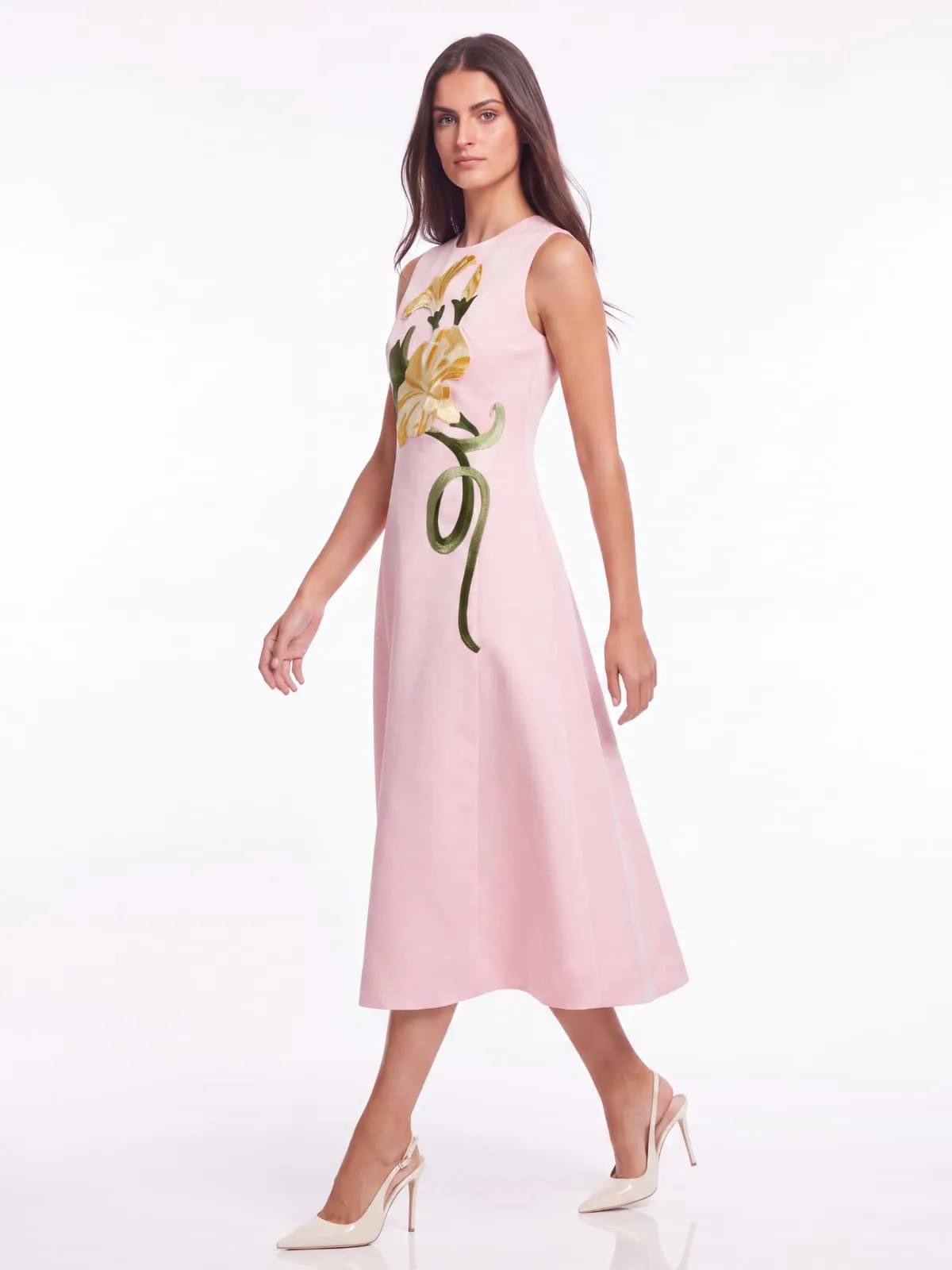 Daryne Sleeveless Flower Midi Dress sold by Mew Mews product image thumbnail 5