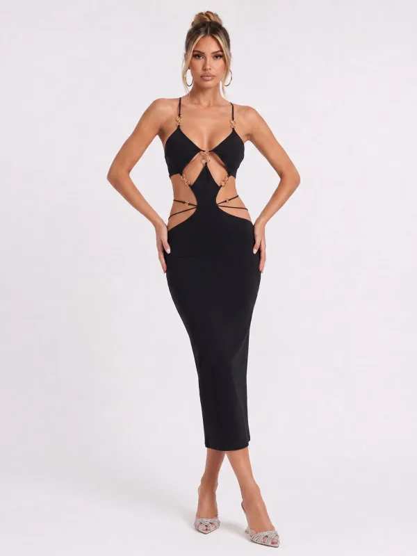 Uxorin Cutout Bandage Midi Dress made by Mew Mews