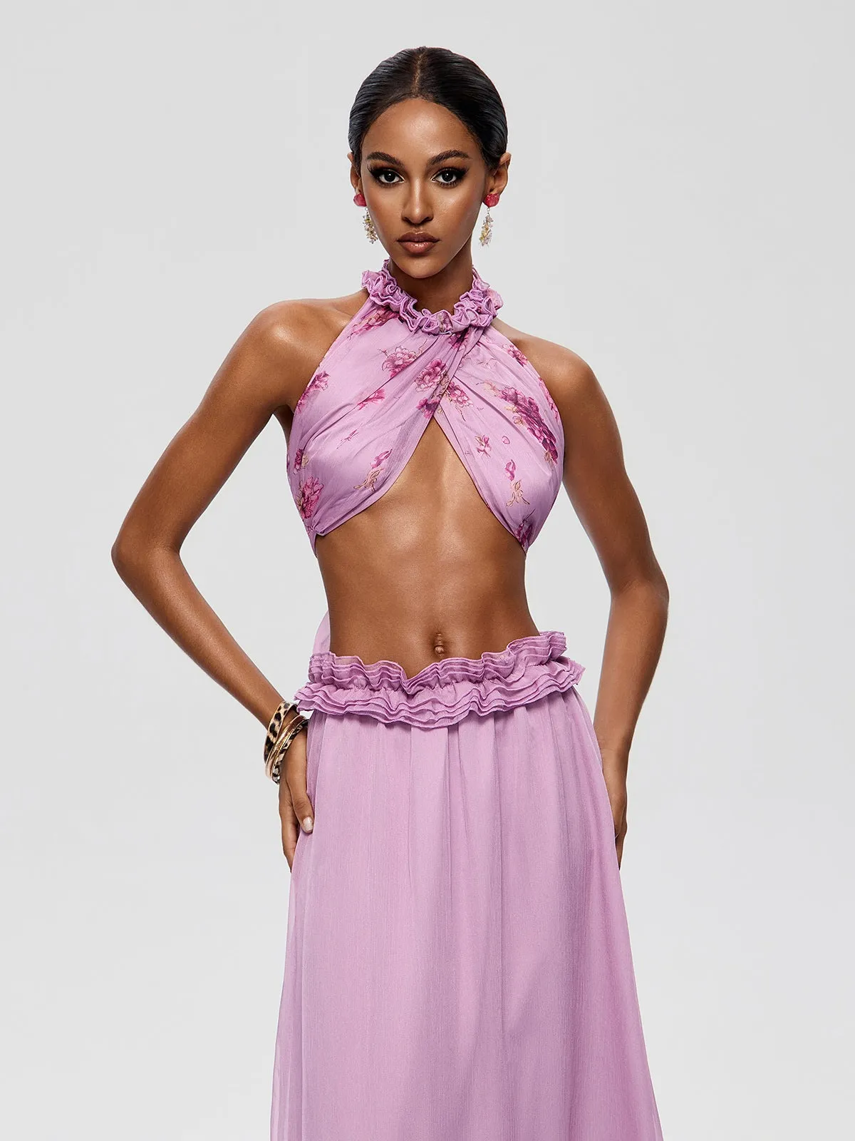 Pramix Halterneck Floral Skirt Set sold by Mew Mews product image thumbnail 5