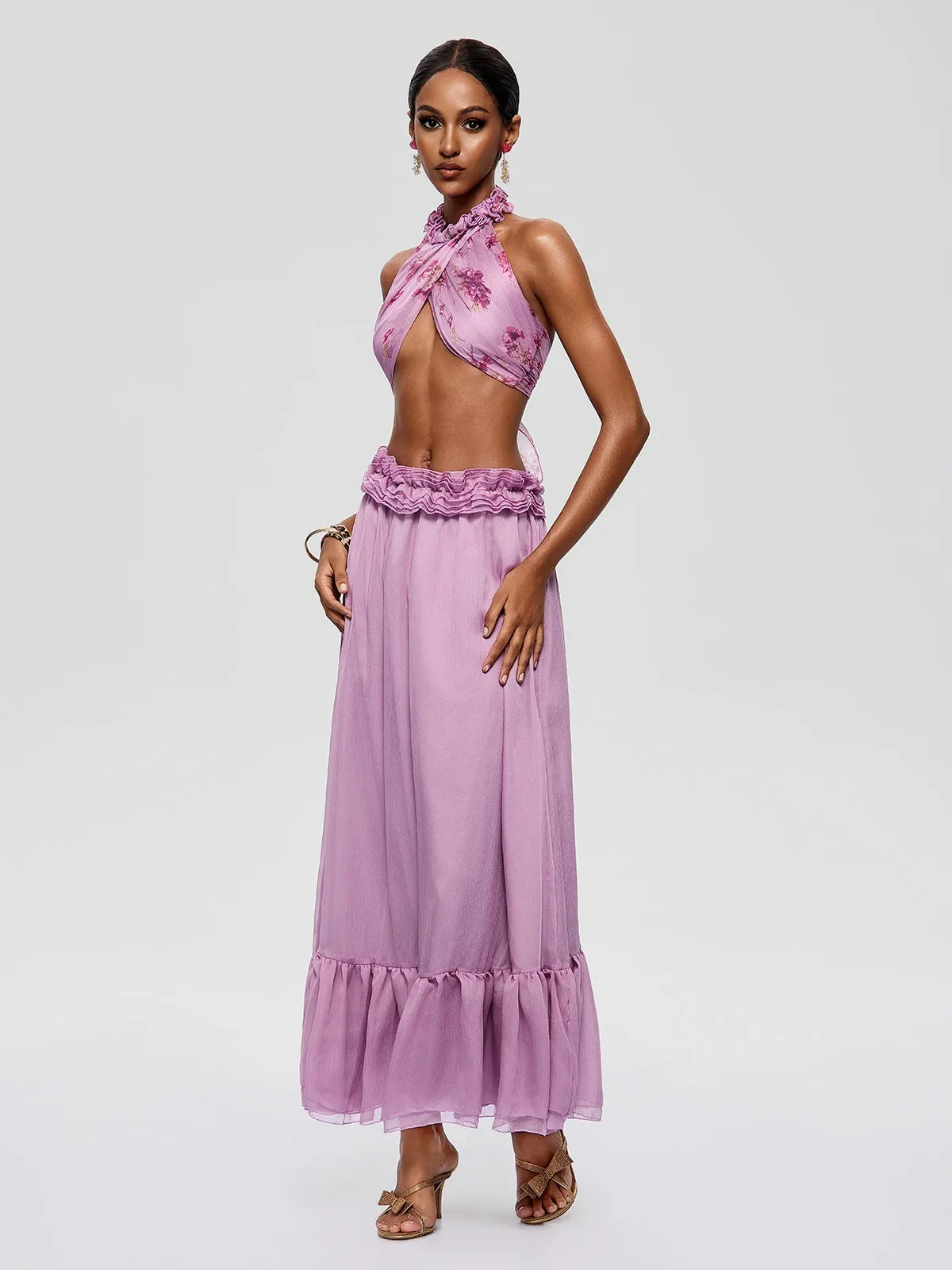 Pramix Halterneck Floral Skirt Set sold by Mew Mews product image thumbnail 4