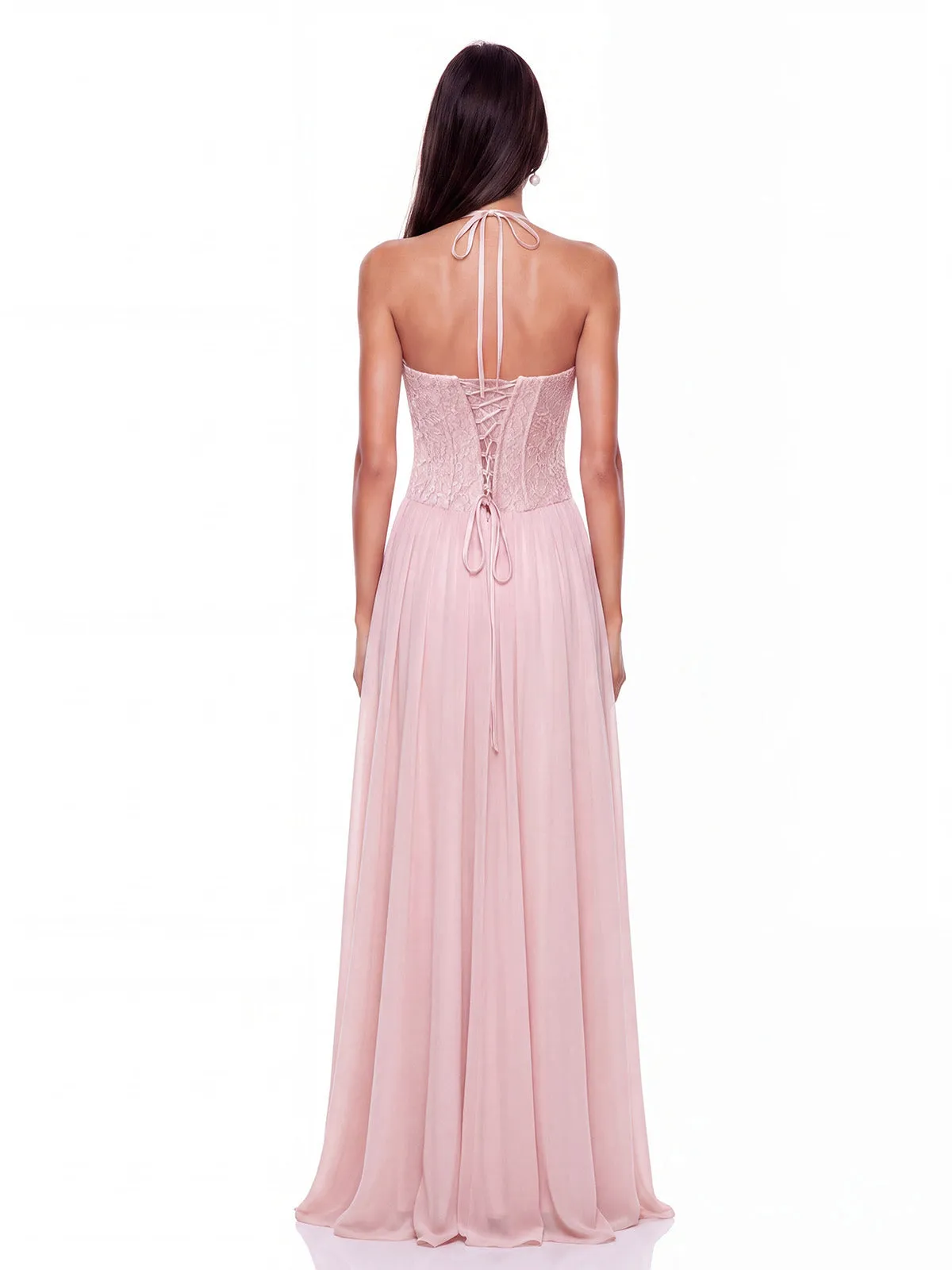 Neskor Halterneck Lace Maxi Dress sold by Mew Mews product image thumbnail 4