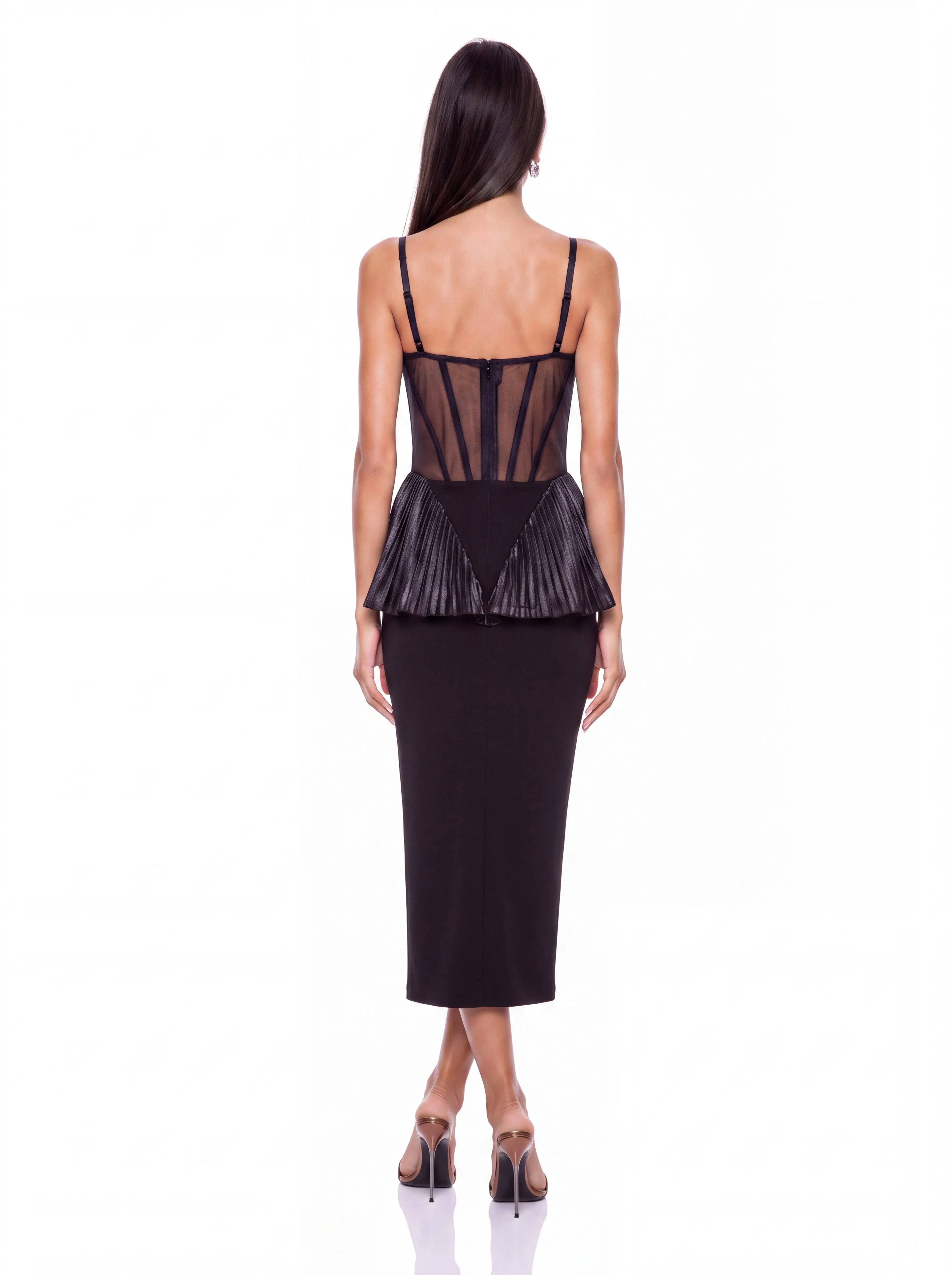 Kelmion Spaghetti Midi Dress sold by Mew Mews product image thumbnail 4