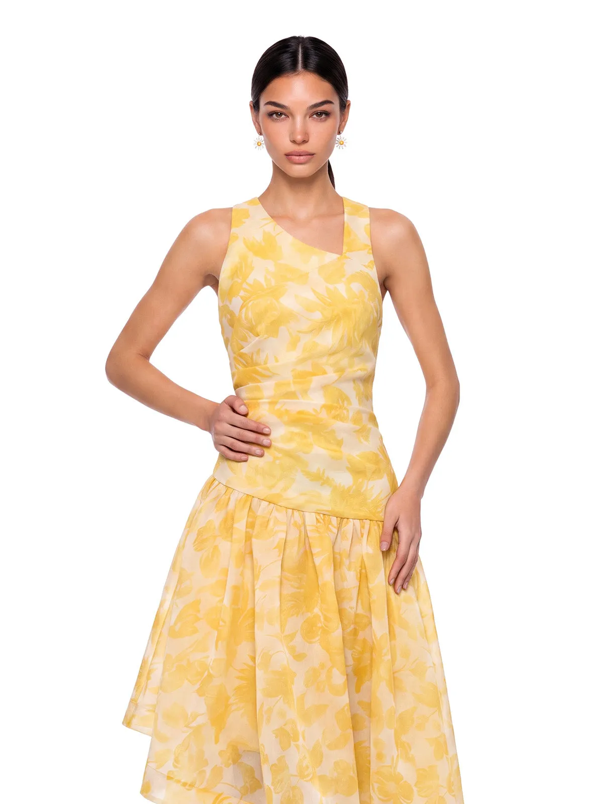 Evarique Floral Ruffle Midi Dress sold by Mew Mews product image thumbnail 2