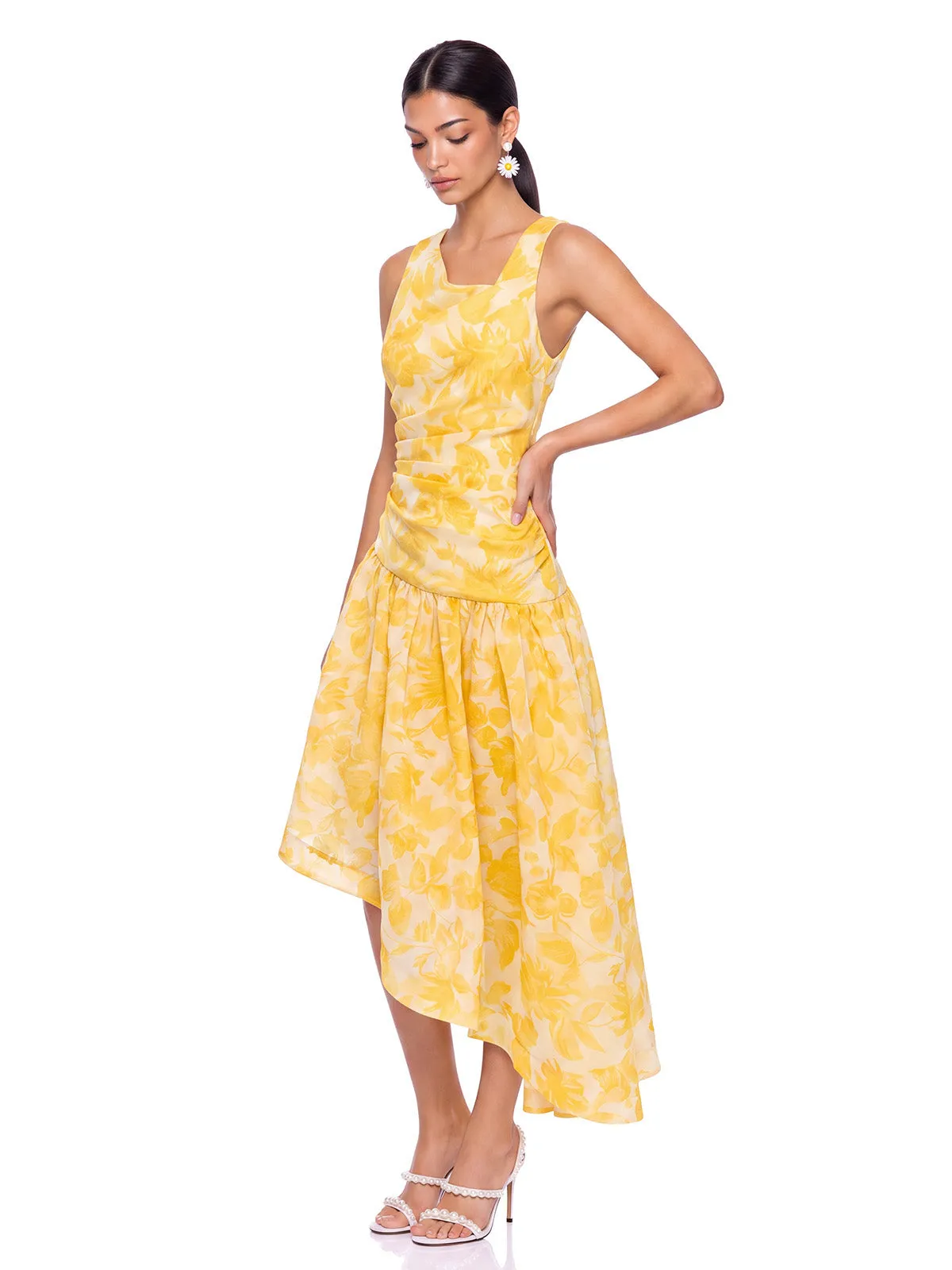 Evarique Floral Ruffle Midi Dress sold by Mew Mews product image thumbnail 3