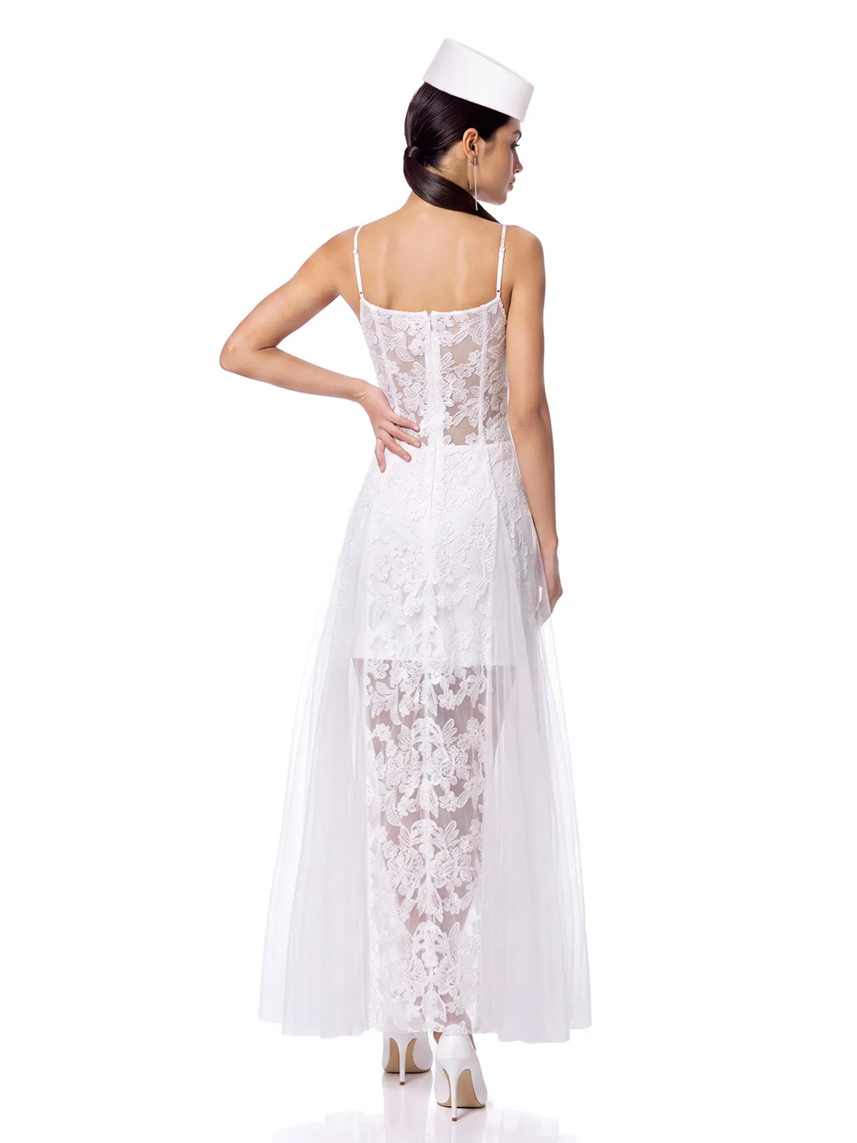 Mydran Spaghetti Embroidered Maxi Dress sold by Mew Mews product image thumbnail 5