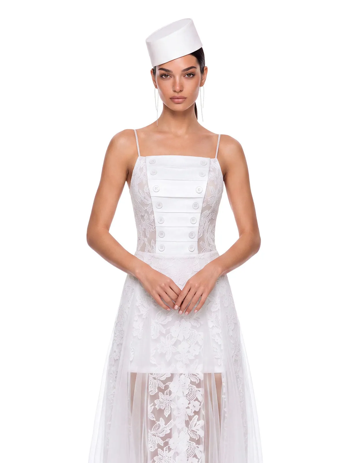 Mydran Spaghetti Embroidered Maxi Dress sold by Mew Mews product image thumbnail 4