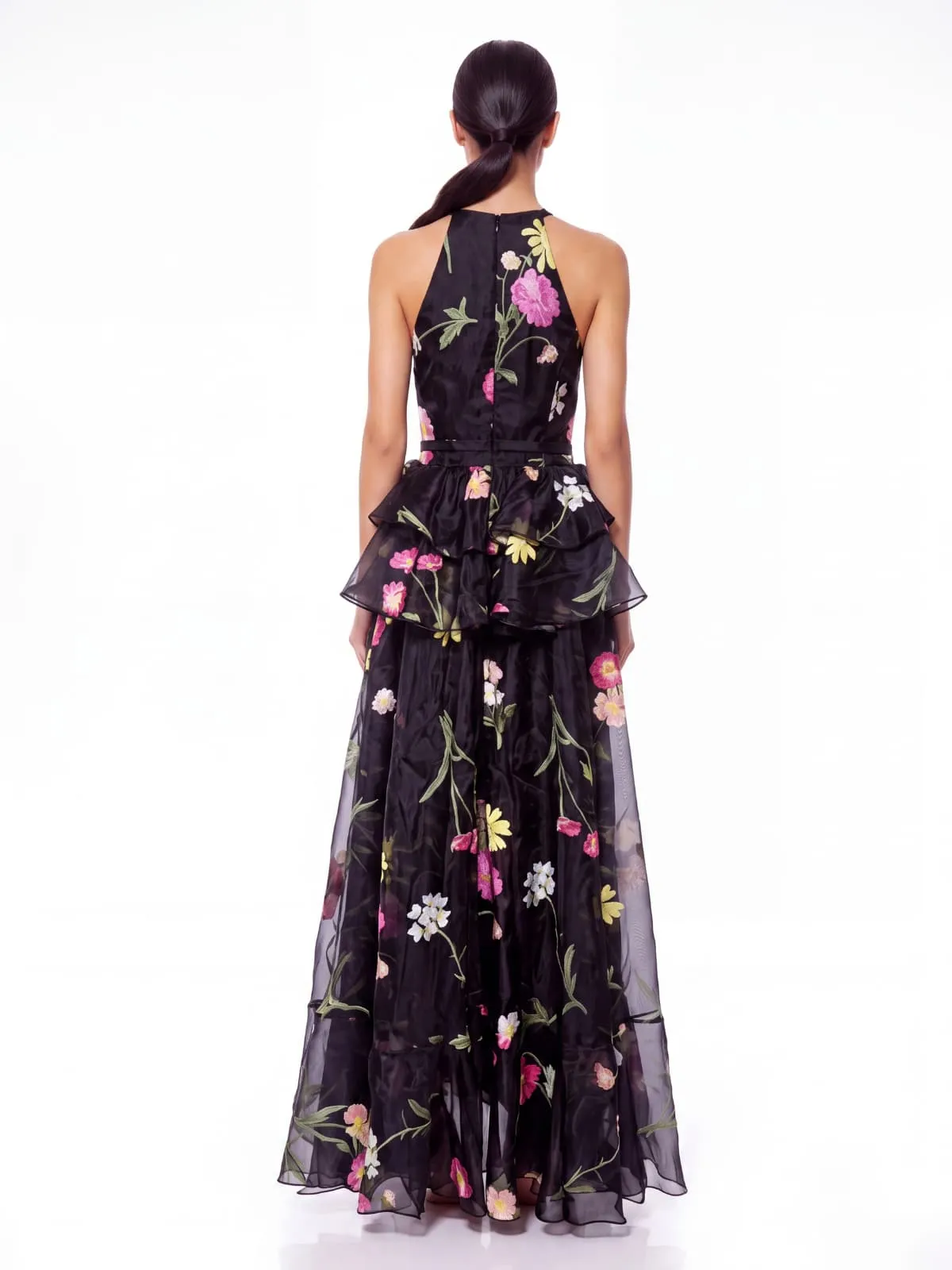Ravelix Floral Ruffle Maxi Dress In Black sold by Mew Mews product image thumbnail 5