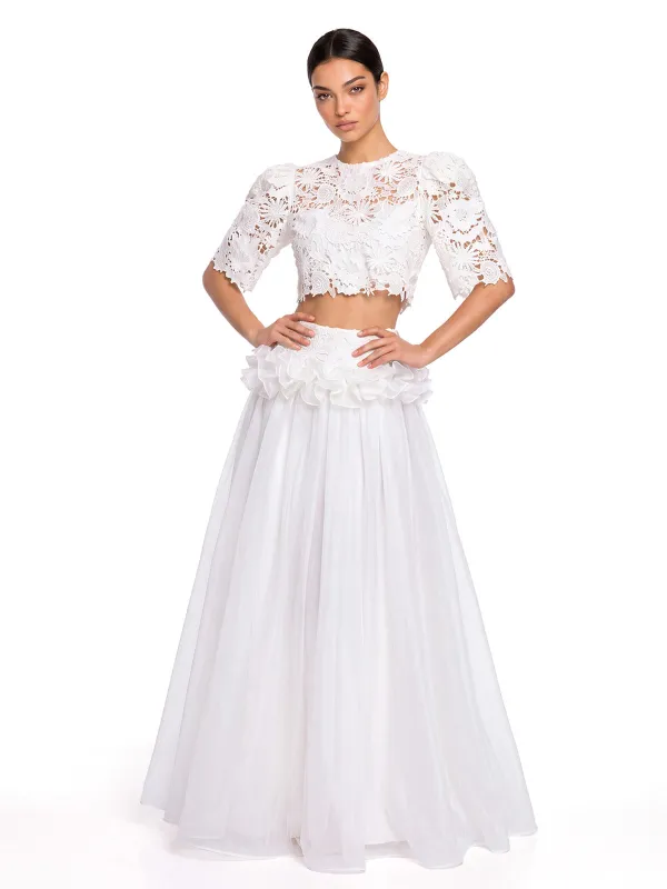Valdrek Short Sleeve Flower Skirt Set made by Mew Mews