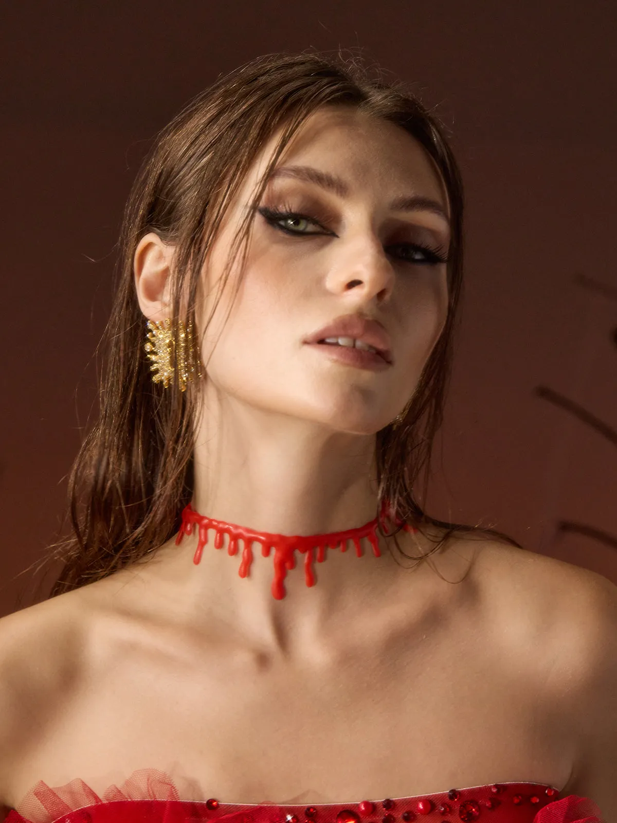 Gizela Dripping Blood Choker sold by Mew Mews product image thumbnail 5