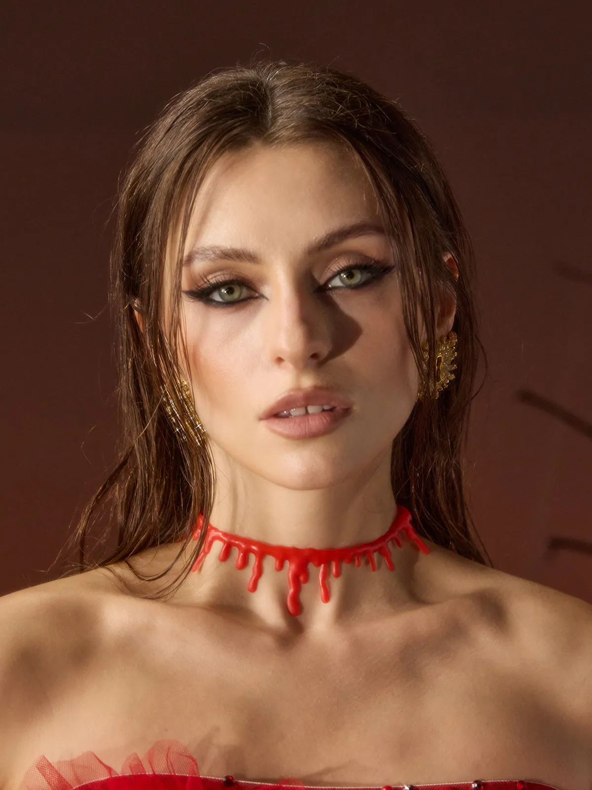 Gizela Dripping Blood Choker sold by Mew Mews product image thumbnail 2
