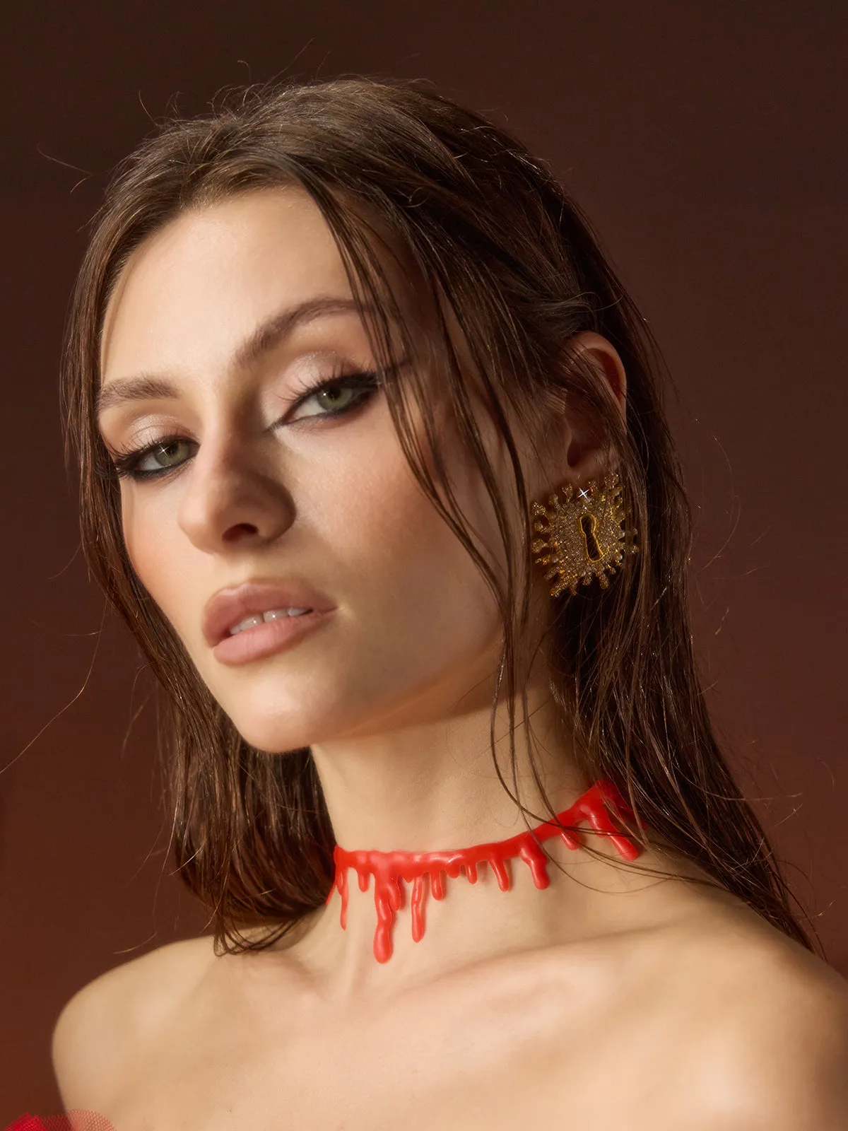 Gizela Dripping Blood Choker sold by Mew Mews product image thumbnail 3