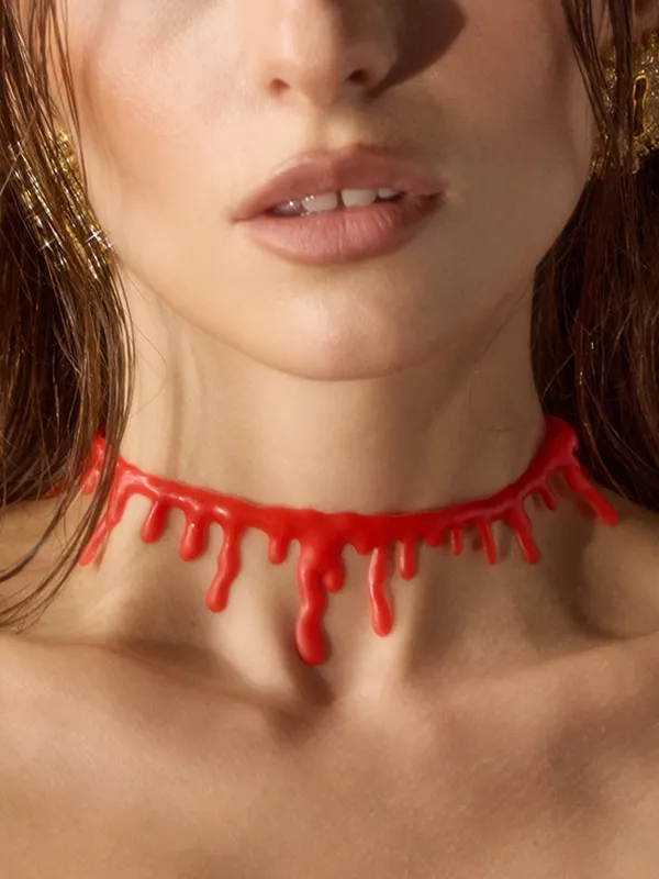 Gizela Dripping Blood Choker made by Mew Mews