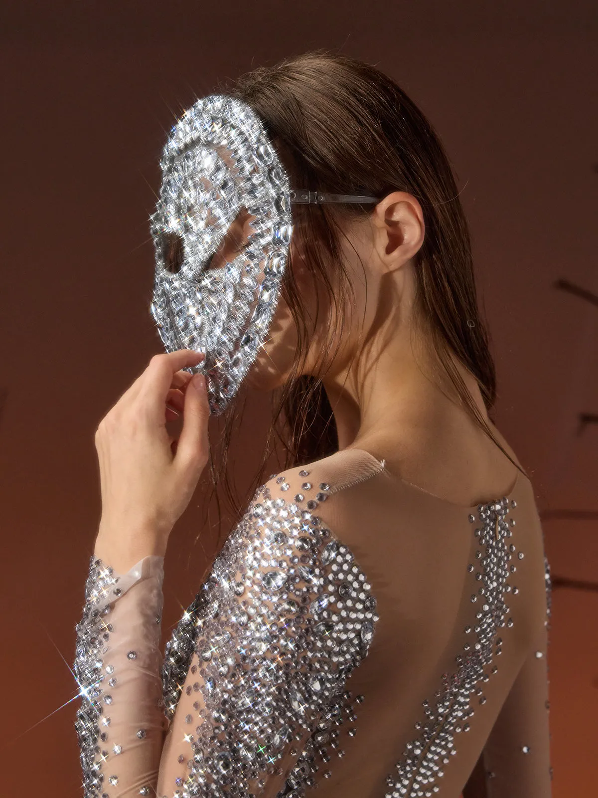 Giannelle Crystal Full Face Mask sold by Mew Mews product image thumbnail 3