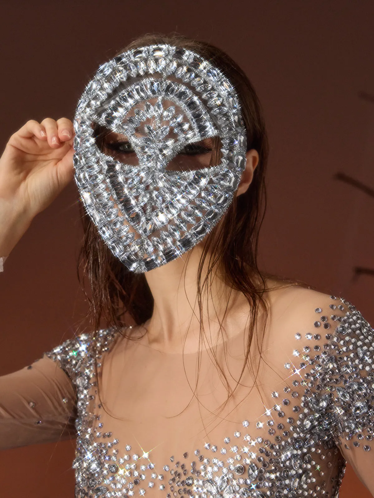 Giannelle Crystal Full Face Mask sold by Mew Mews product image thumbnail 4