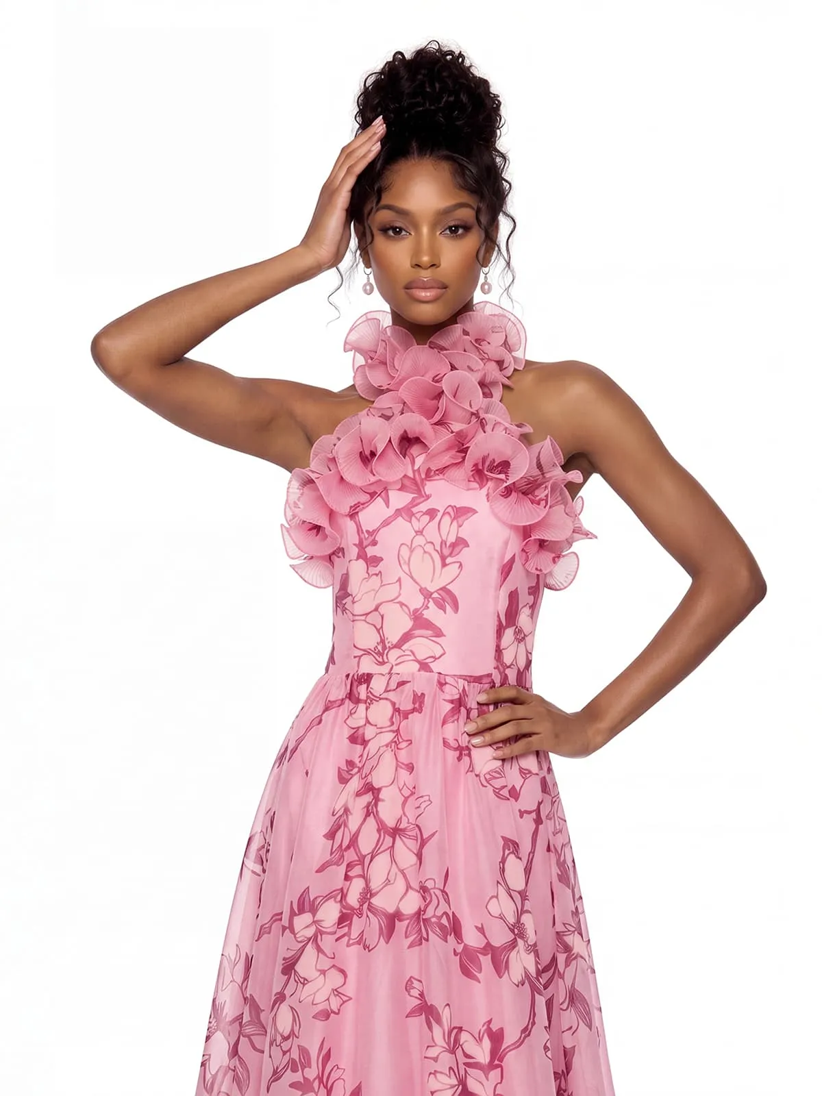 Norevik Halterneck Floral Maxi Dress sold by Mew Mews product image thumbnail 2