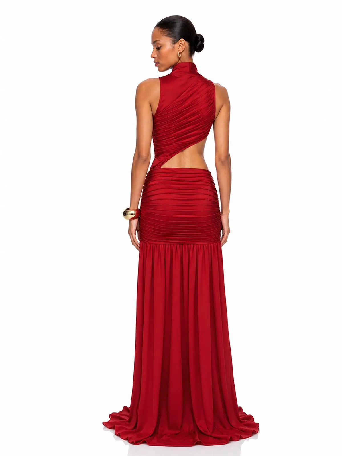 Brelune Cutout Split Ruched Maxi Dress sold by Mew Mews product image thumbnail 4