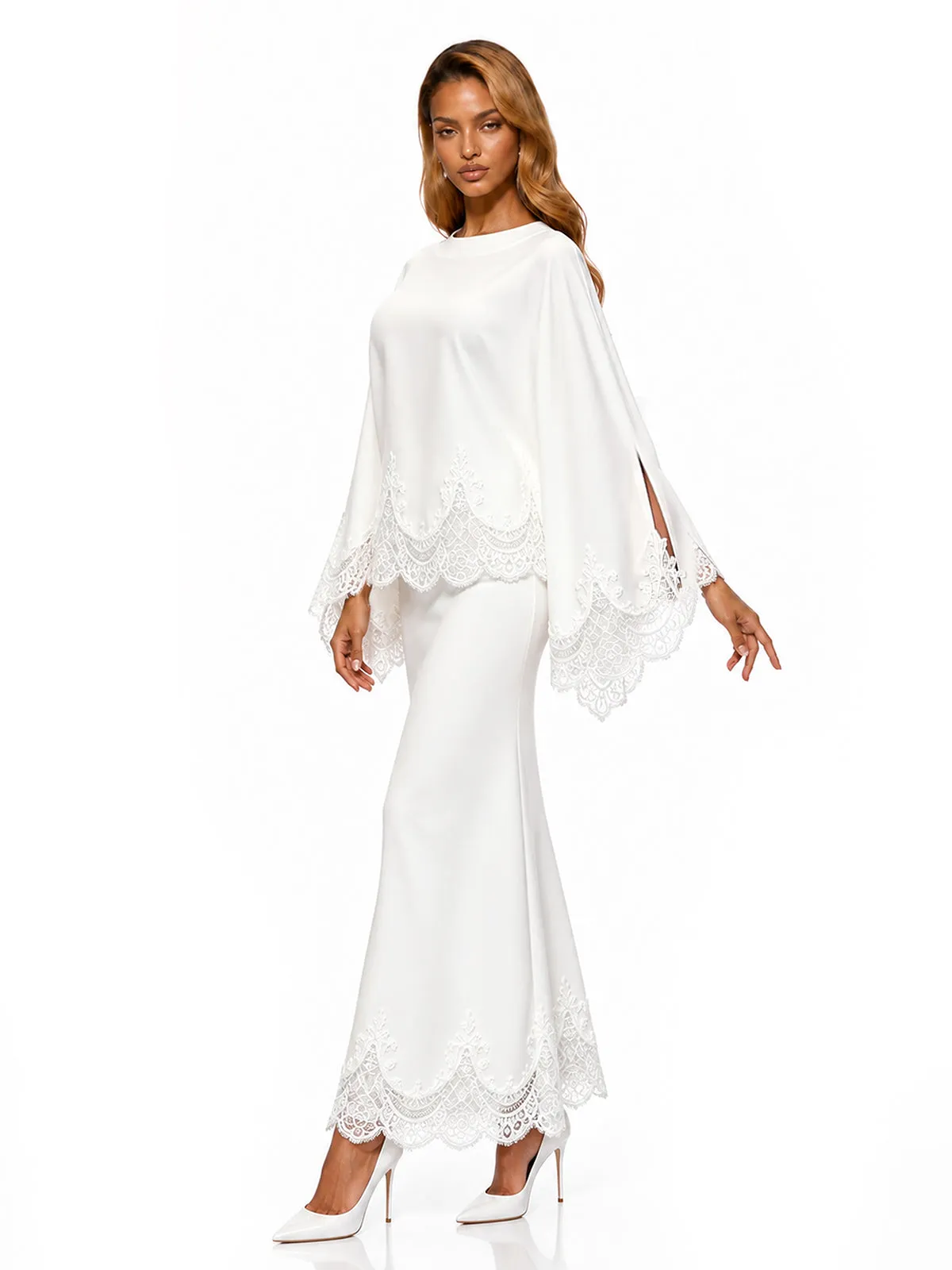 Turelia Lace Satin Skirt Set sold by Mew Mews product image thumbnail 3