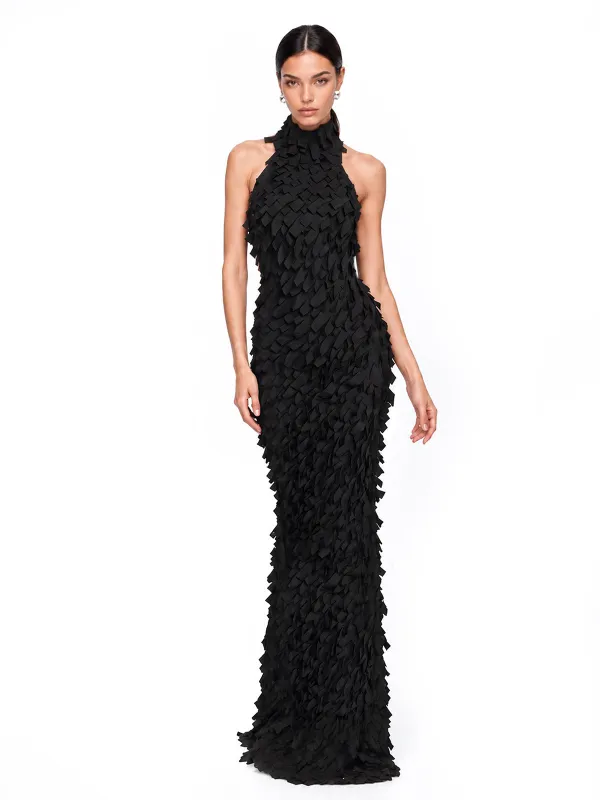 Neldora Halterneck Maxi Dress made by Mew Mews