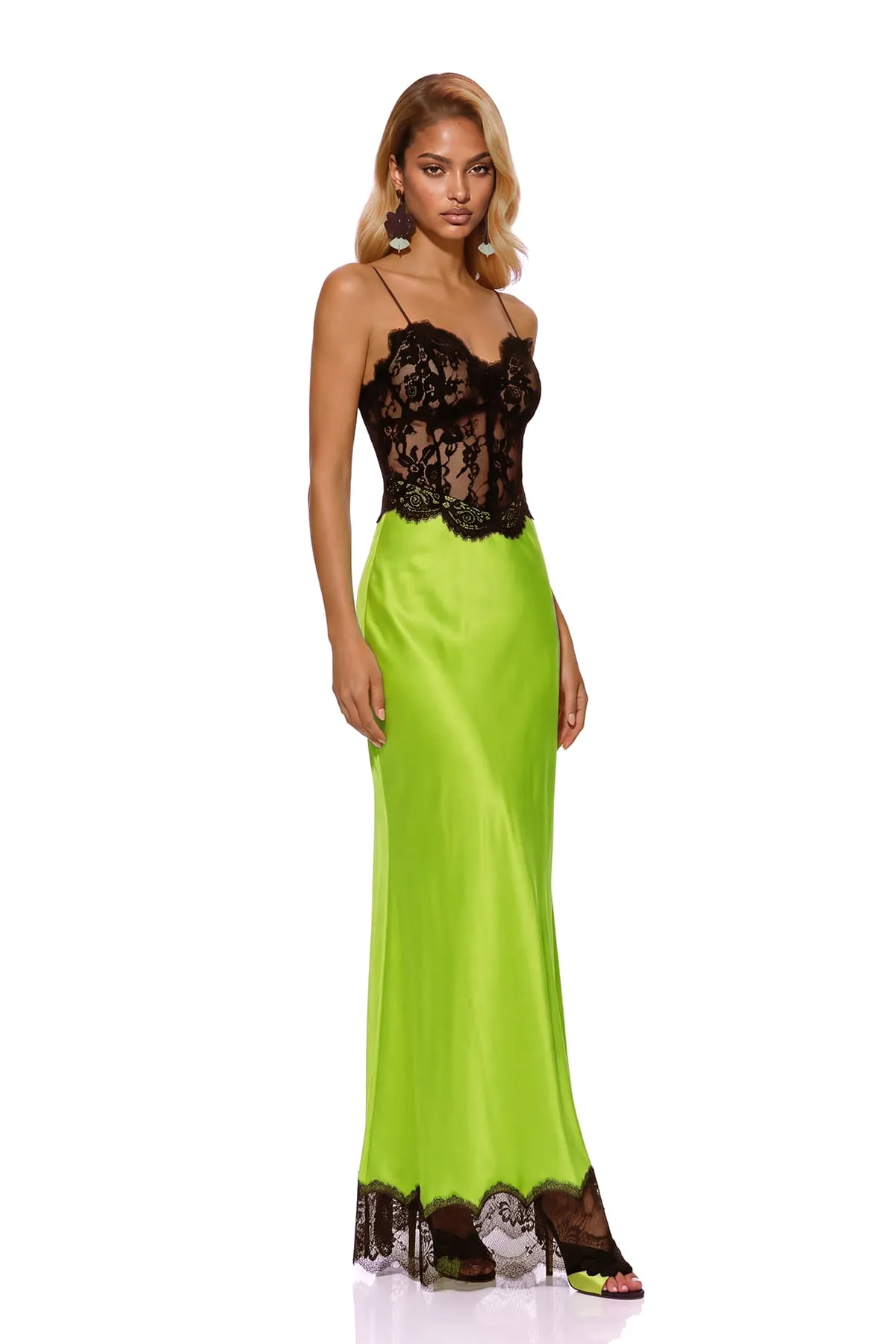 Gurevia Spaghetti Lace Maxi Dress sold by Mew Mews product image thumbnail 3