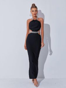 Anaise Halterneck Cutout Bandage Dress sold by Mew Mews