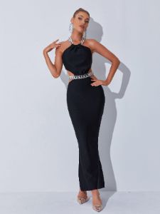 Anaise Halterneck Cutout Bandage Dress sold by Mew Mews