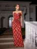Angelo Sequin Embellished Mesh Maxi Dress sold by Mew Mews