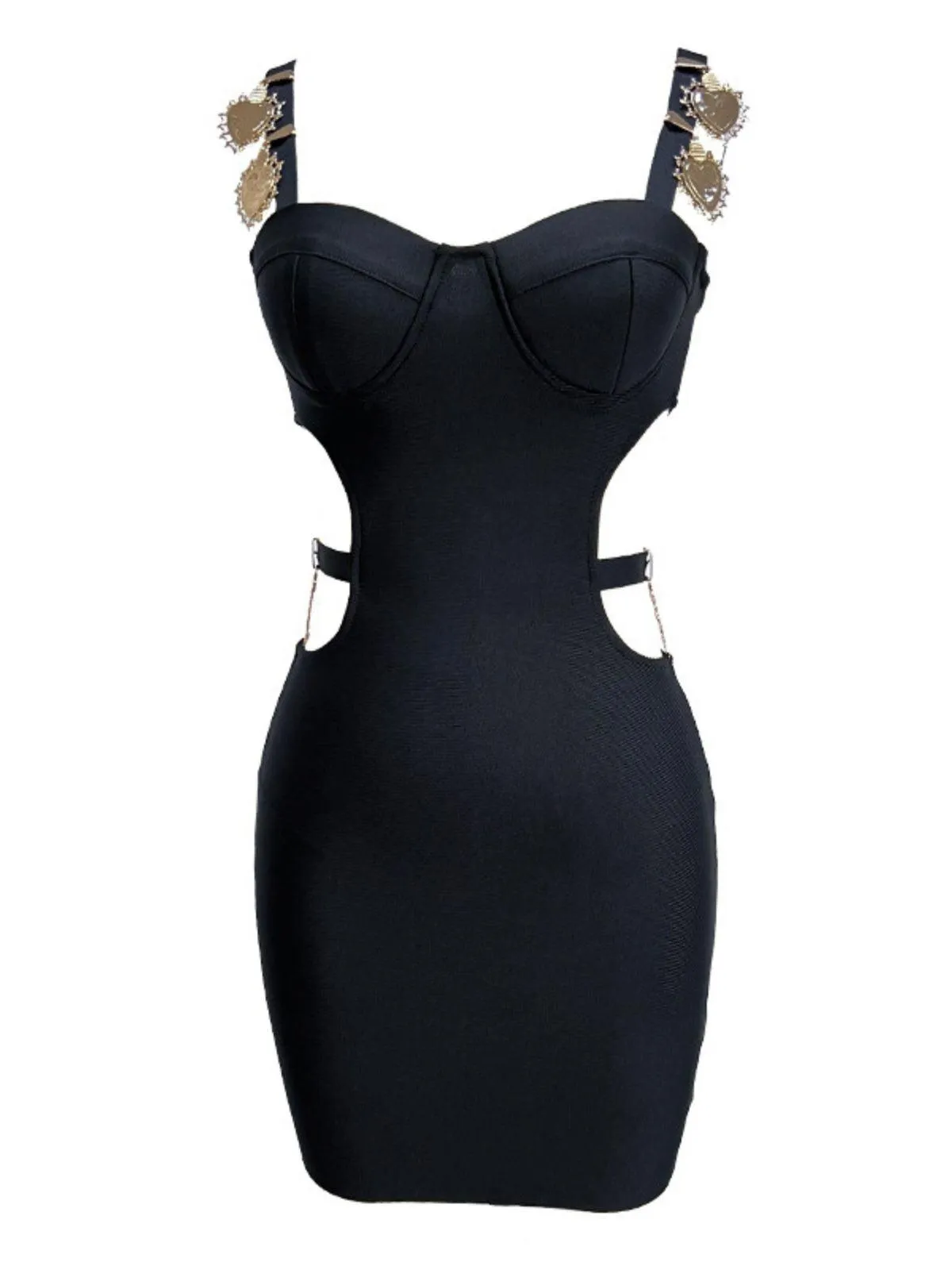 Margaux Embellished Cutout Mini Dress In Black sold by Mew Mews product image thumbnail 5