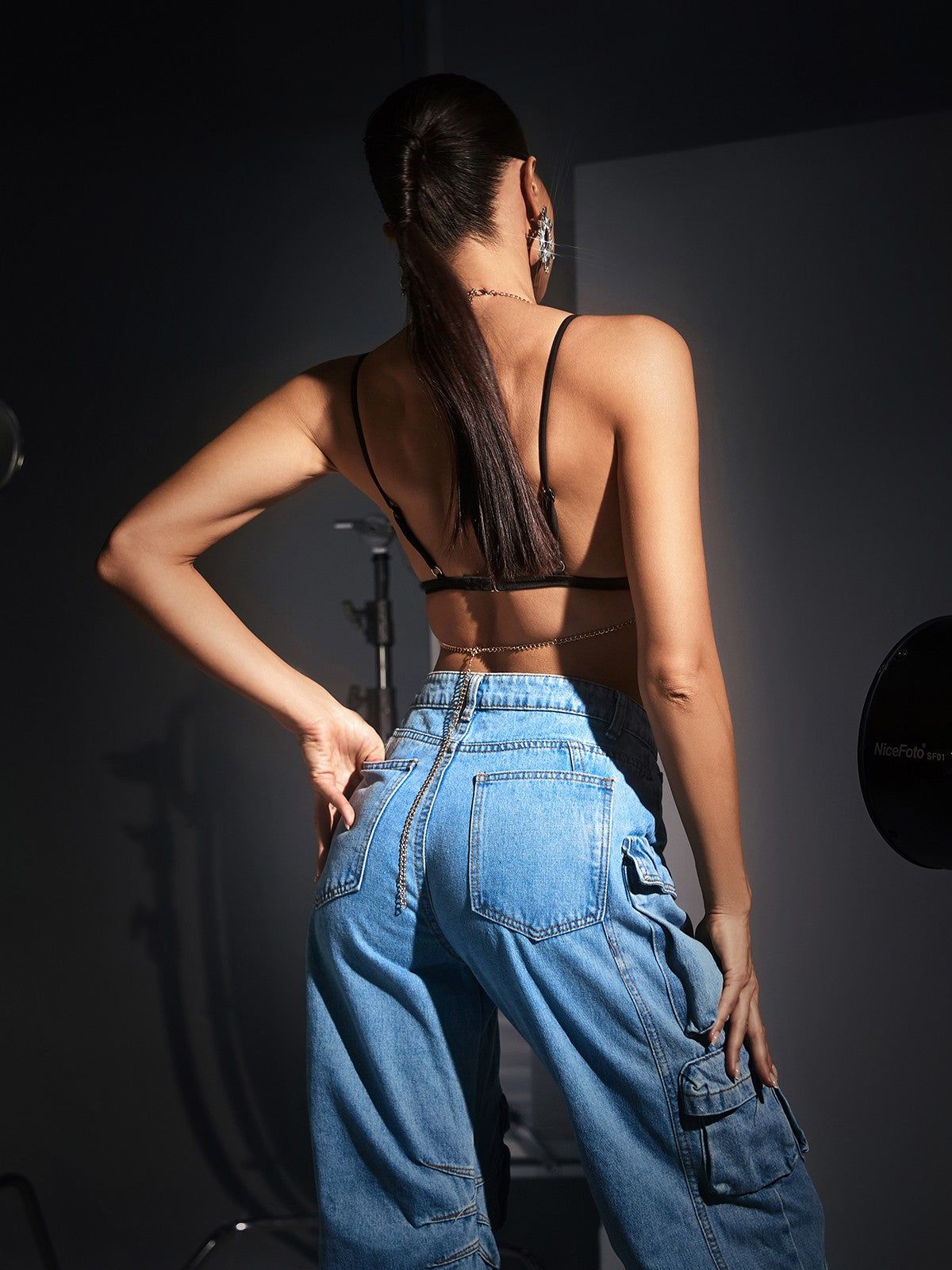 Mckenzie Rainbow Rhinestone Body Chain Top sold by Mew Mews product image thumbnail 5