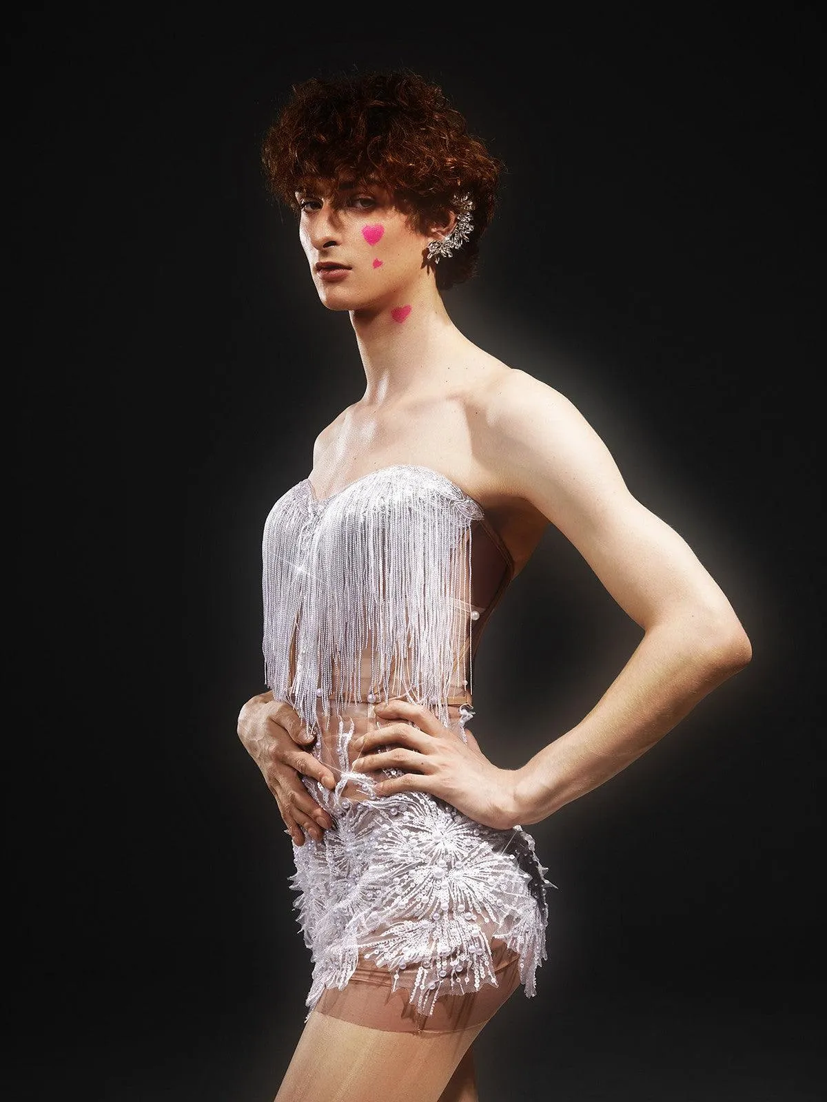 Gadiel Strapless Sequin Corset Mesh Dress sold by Mew Mews product image thumbnail 5