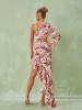 Aiyana One Shoulder Floral Maxi Dress In Pink sold by Mew Mews