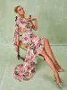 Aiyana One Shoulder Floral Maxi Dress In Pink sold by Mew Mews