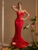 Limboa Feather Trimmed Sequin Mermaid Maxi Dress sold by Mew Mews