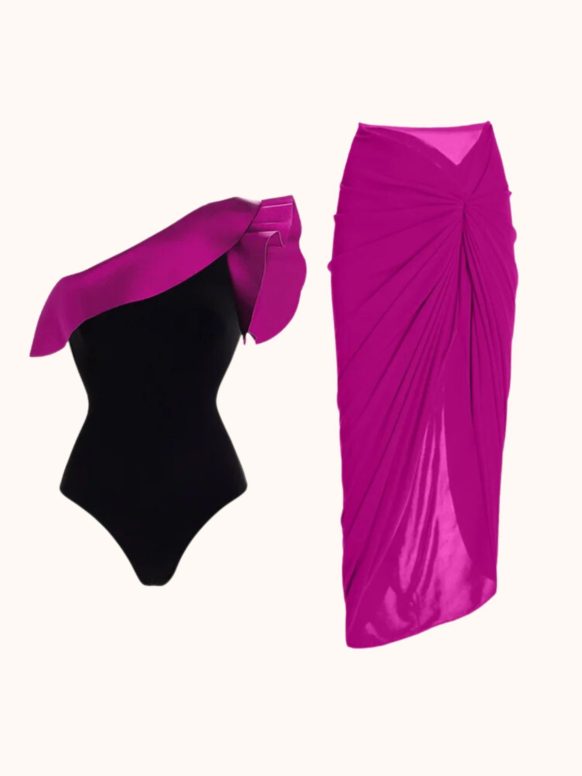 Josette Ruffle Swimwear Two Piece Set sold by Mew Mews