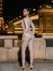 Hanifa Body Printed Rhinestone Jumpsuit sold by Mew Mews